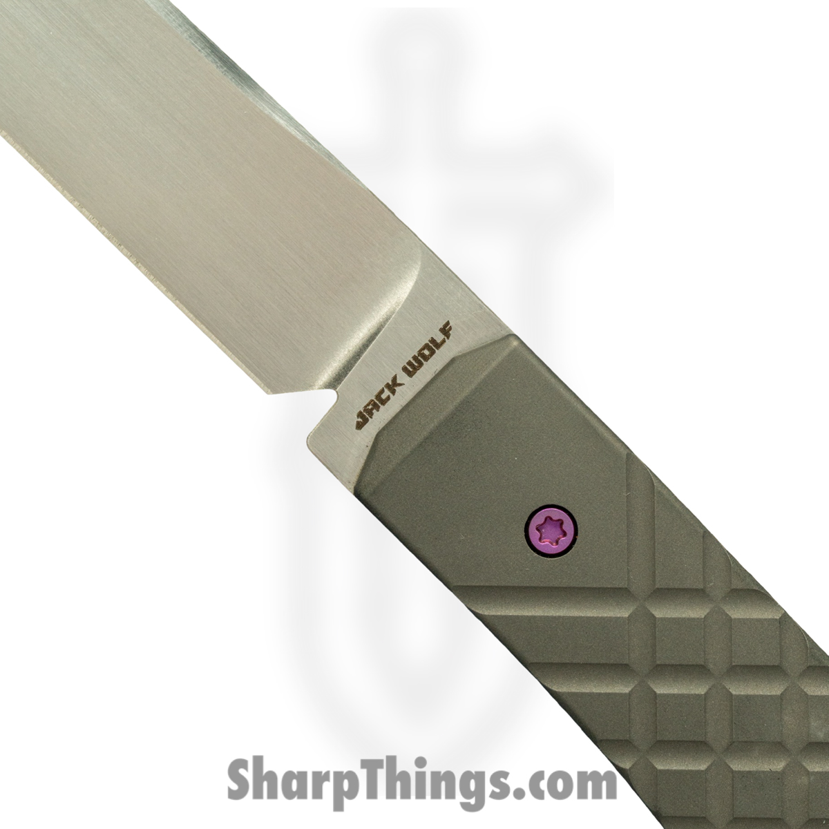 Jack Wolf Knives - PIONE-FX-01-TI-CH2 - Pioneer FIXedc - Fixed Blade Knife - CPM S90V Satin Drop Point - Titanium CH2 - Image 2
