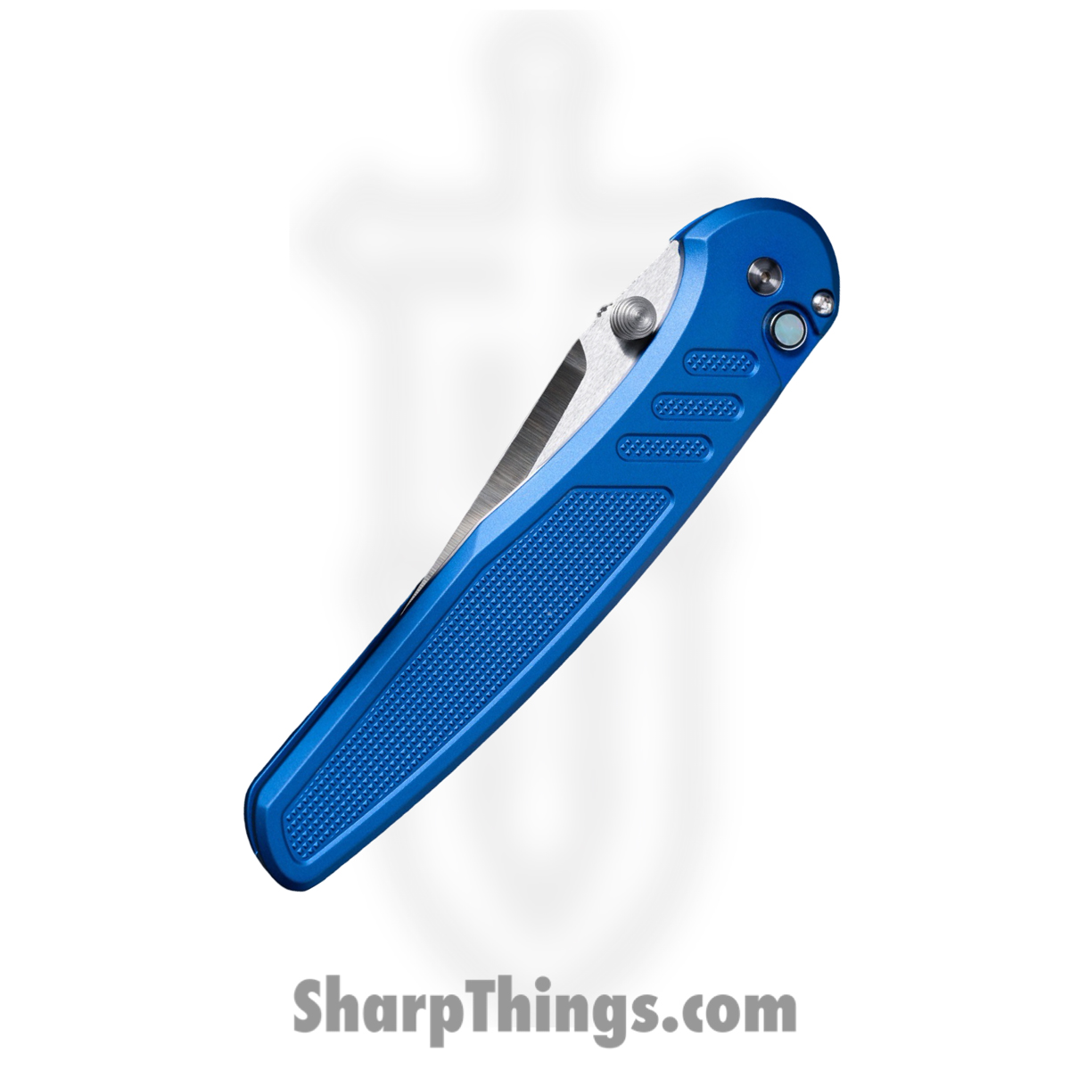ProTech - PN1100-LTD Blue - Avalon - Folding Knife - CPM MagnaCut Satin Drop Point - Knurled Aluminum - Blue - Image 4