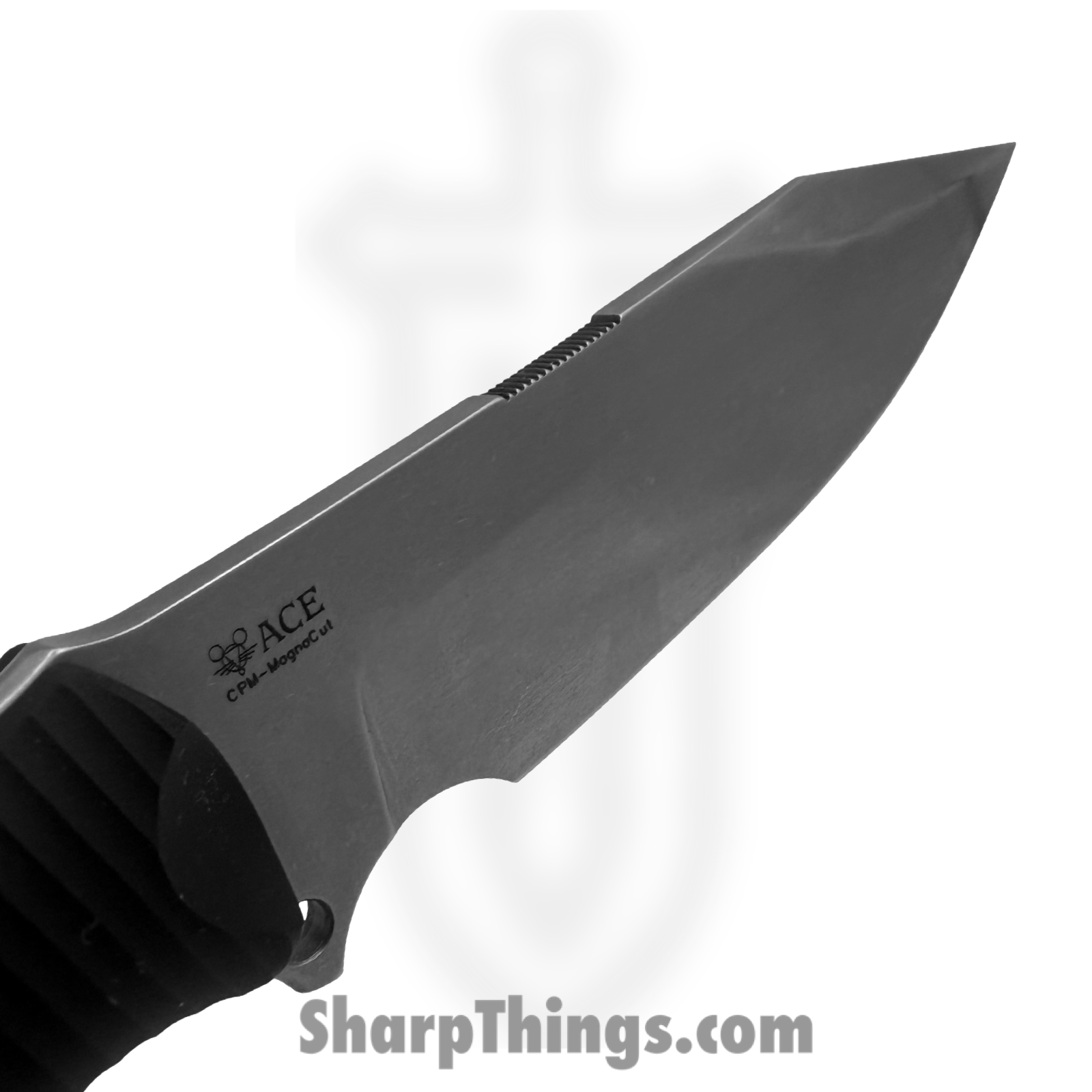 GiantMouse - Redington-DB-SW - Redington - Fixed Blade Knife - CPM MagnaCut Stonewash Clip Point - G10 - Double Black - Image 6
