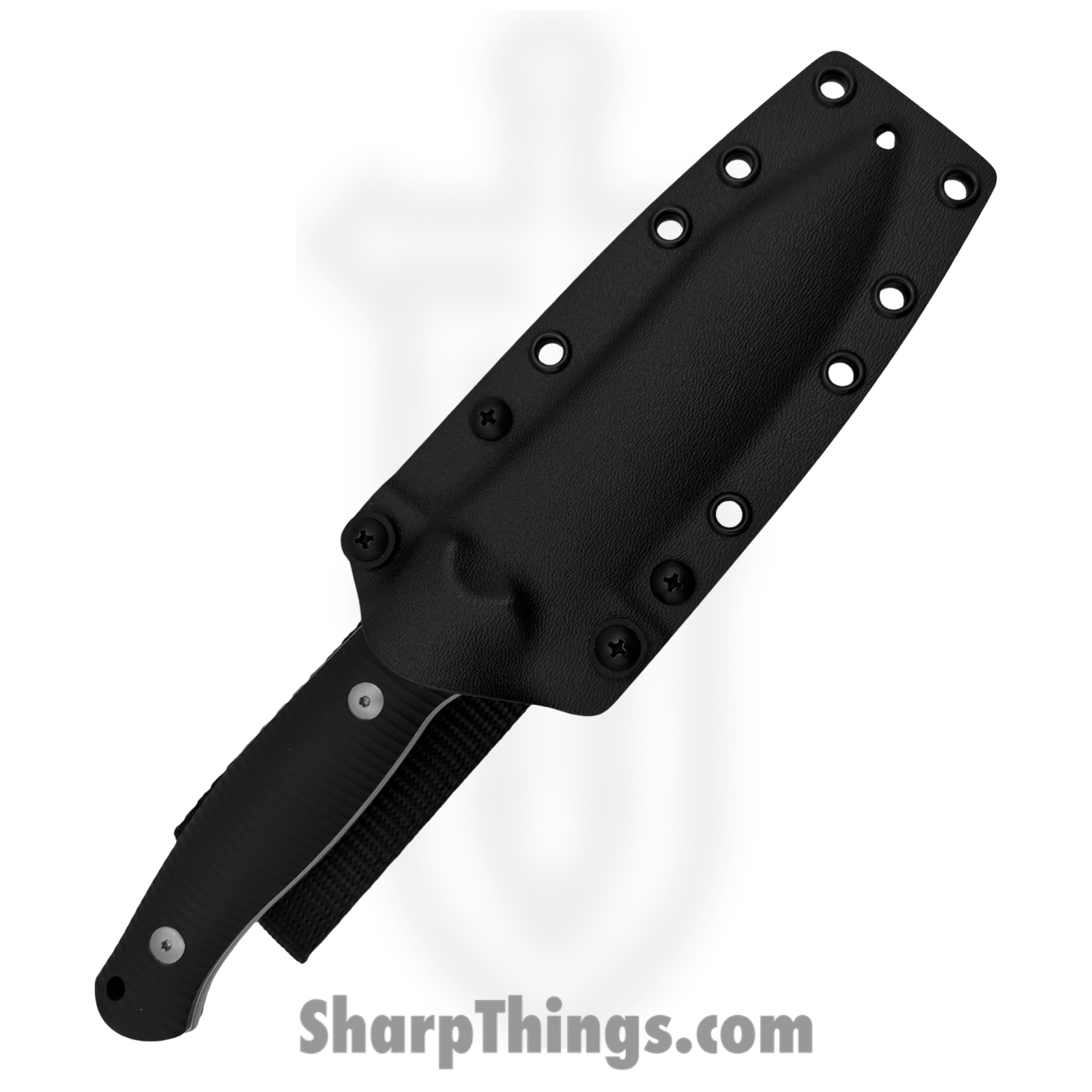 GiantMouse - Redington-DB-SW - Redington - Fixed Blade Knife - CPM MagnaCut Stonewash Clip Point - G10 - Double Black - Image 4