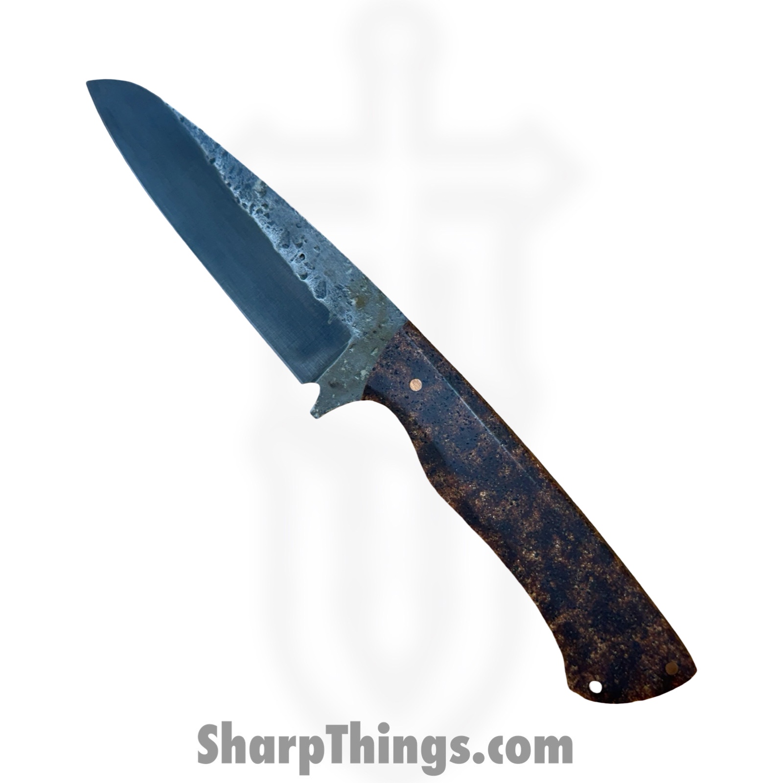 Red Monkey CK - RMCKBS2601 - Enterprise - Fixed Blade Knife - 1095 HC Acid Wash Wharncliffe - Copper Grip X - Copper