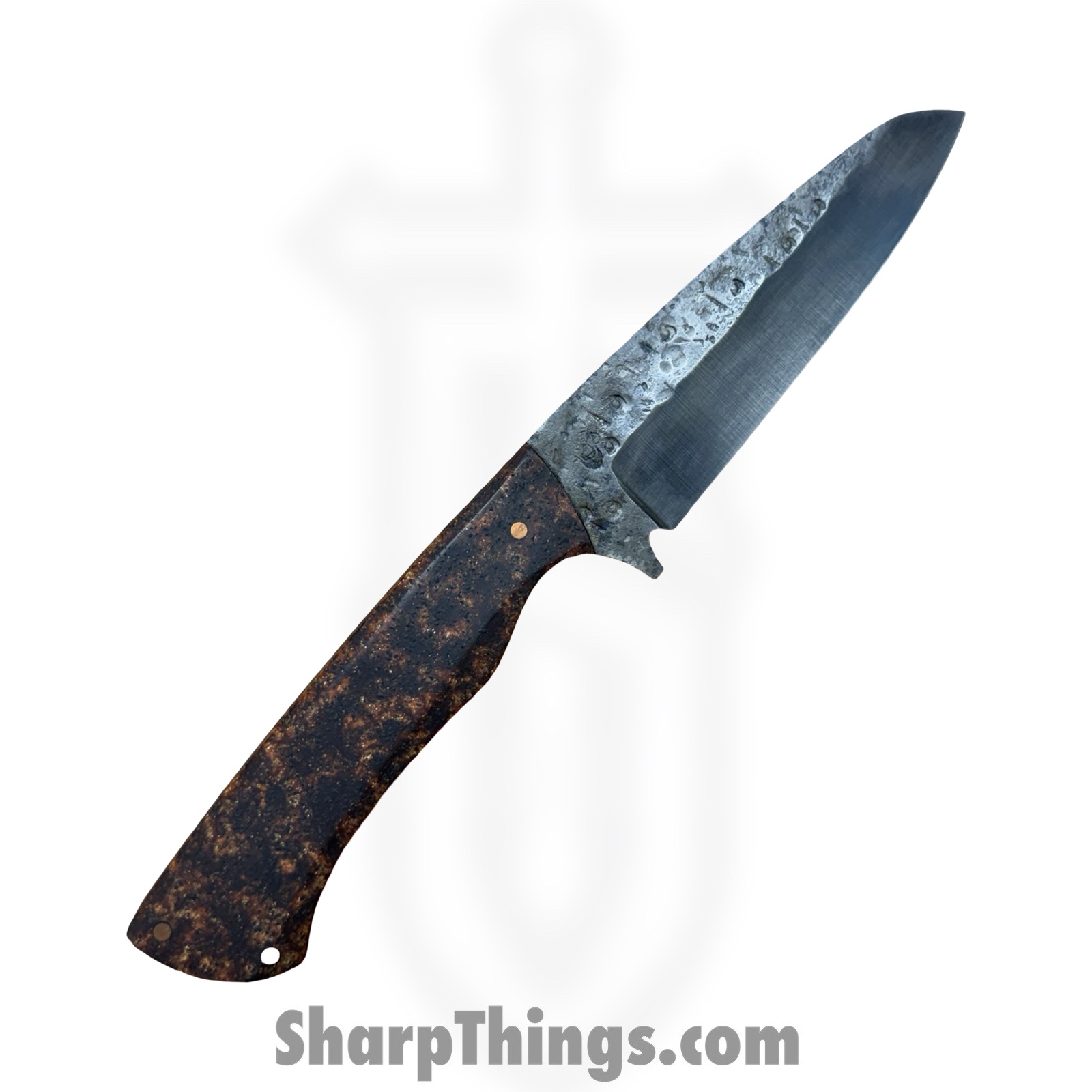 Red Monkey CK - RMCKBS2601 - Enterprise - Fixed Blade Knife - 1095 HC Acid Wash Wharncliffe - Copper Grip X - Copper - Image 2