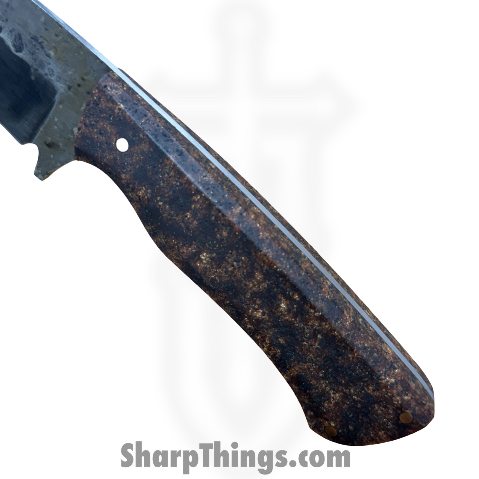 Red Monkey CK - RMCKBS2601 - Enterprise - Fixed Blade Knife - 1095 HC Acid Wash Wharncliffe - Copper Grip X - Copper - Image 8
