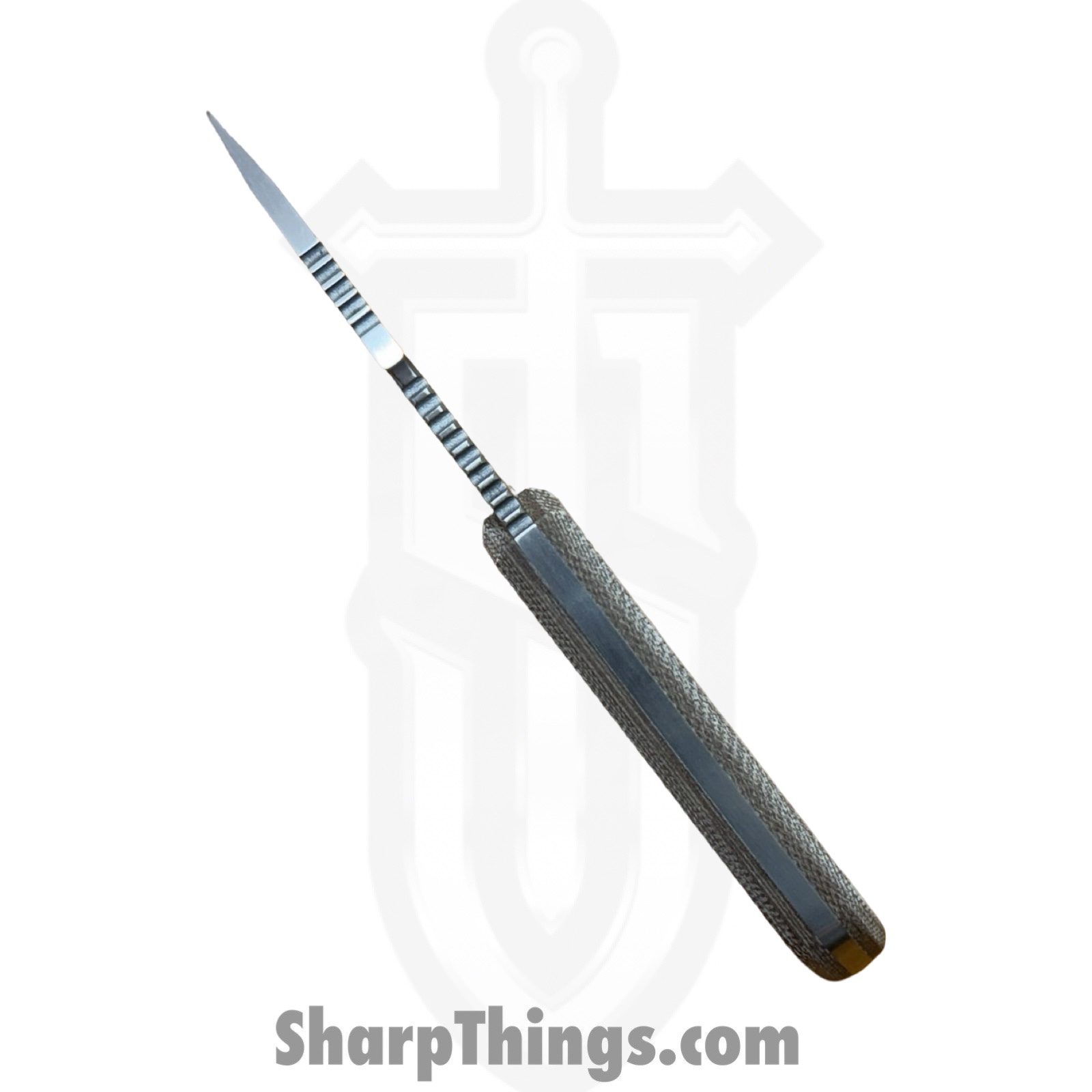 TacKnives - TACKBS2602 - Mini Marlin - Fixed Blade Knife - 14C28N Coated Modified Tanto - Micarta - Brown - Image 9