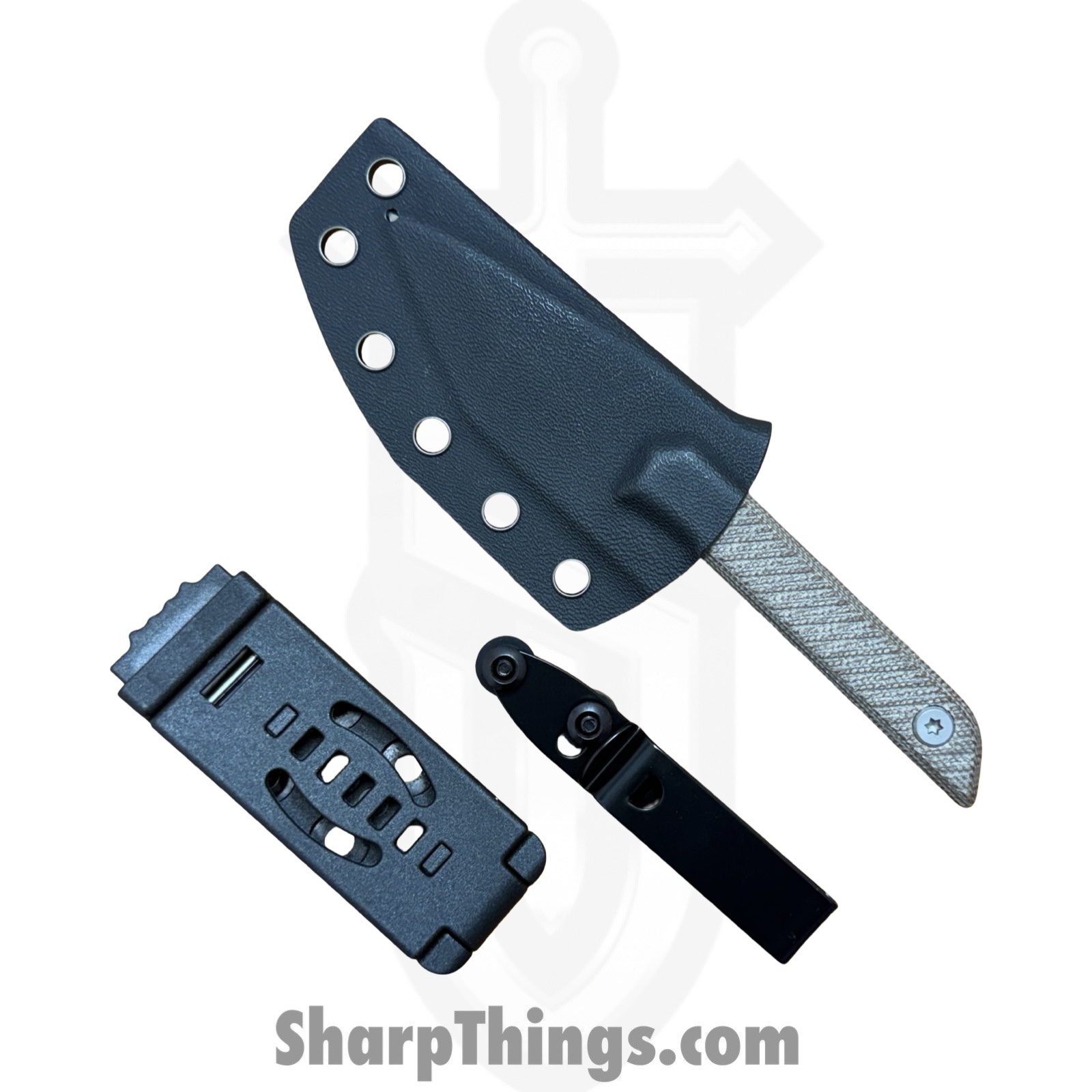 TacKnives - TACKBS2602 - Mini Marlin - Fixed Blade Knife - 14C28N Coated Modified Tanto - Micarta - Brown - Image 4
