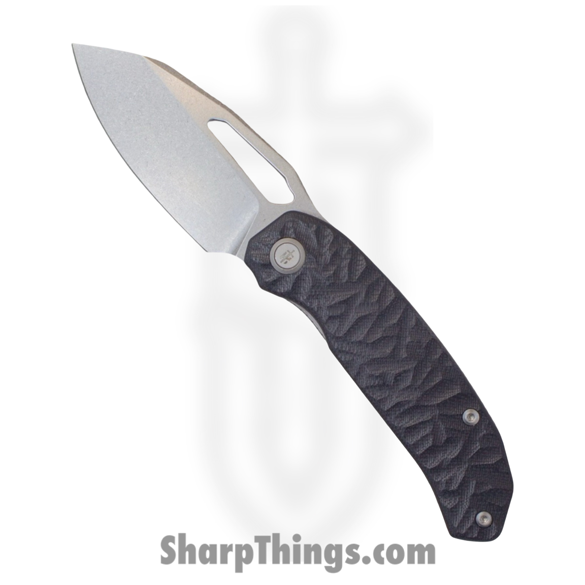 TacKnives - TACKBS2603 - Magnificient Beast - Folding Knife - 14C28N Stonewash Modified Sheepsfoot - G10 - Black