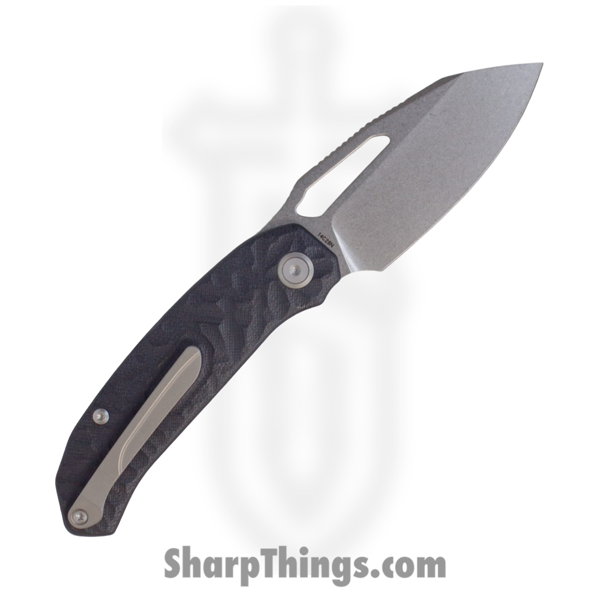 TacKnives - TACKBS2603 - Magnificient Beast - Folding Knife - 14C28N Stonewash Modified Sheepsfoot - G10 - Black - Image 2
