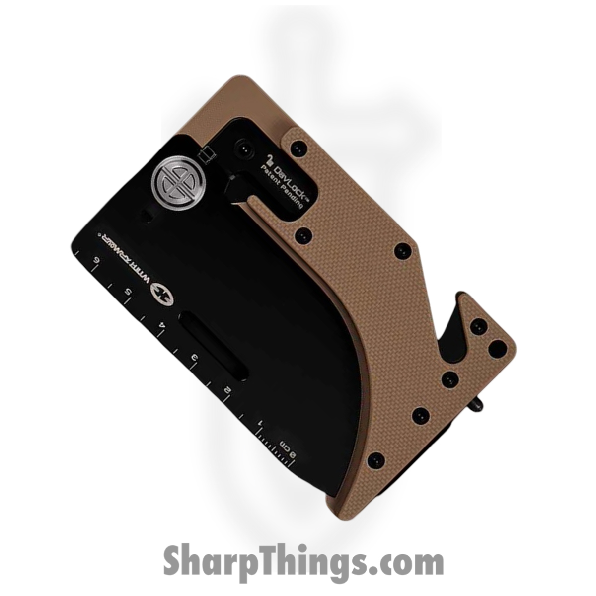 WithArmour - WA-2418-TN - UltraThin DAV™ Lock Card - Folding Knife - 14C25N Coated Drop Point - G10 - Tan Red - Image 5