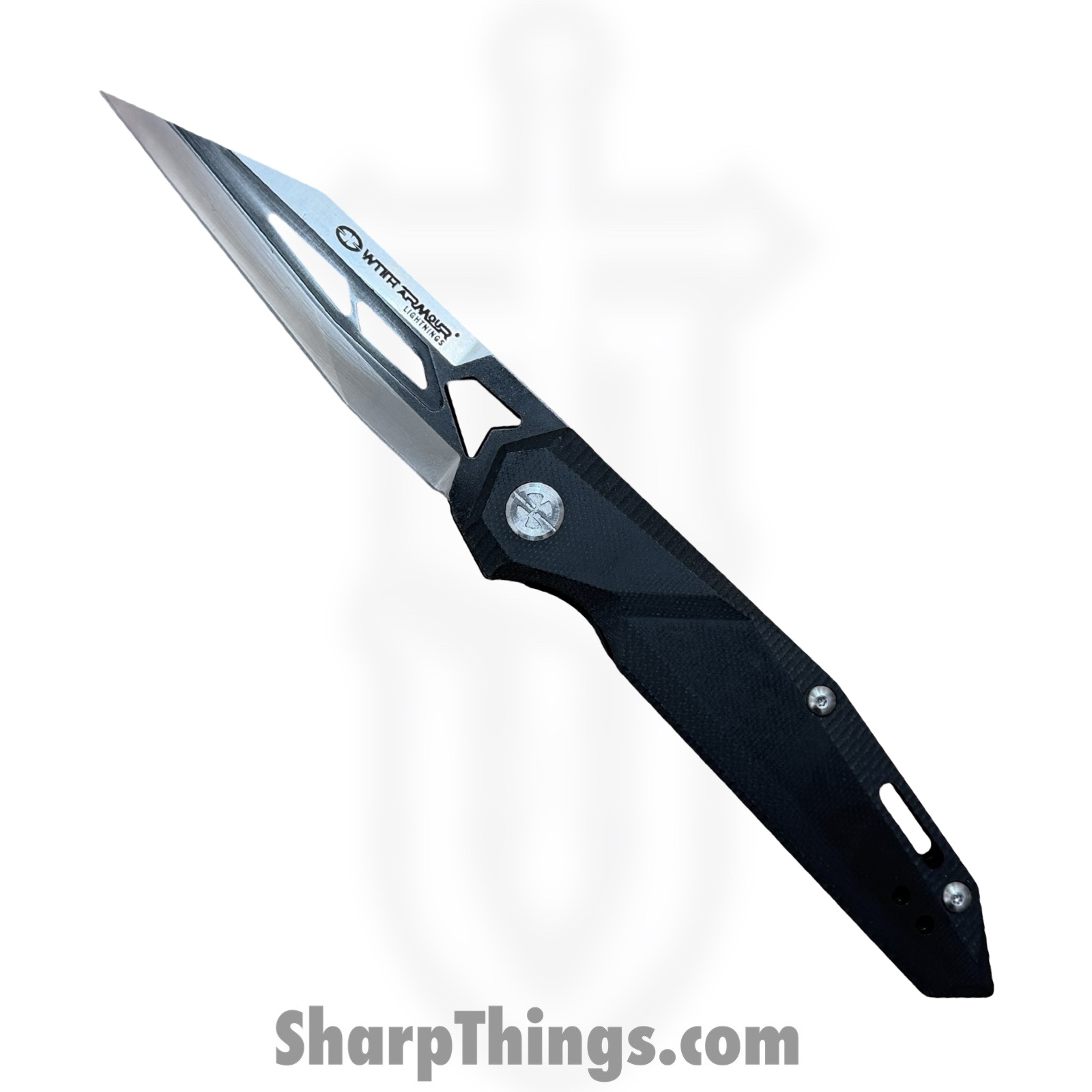 WithArmour - WA-081BKS - Hawk Eye - Folding Knife - D2 Two Tone Wharncliffe - G10 - Black