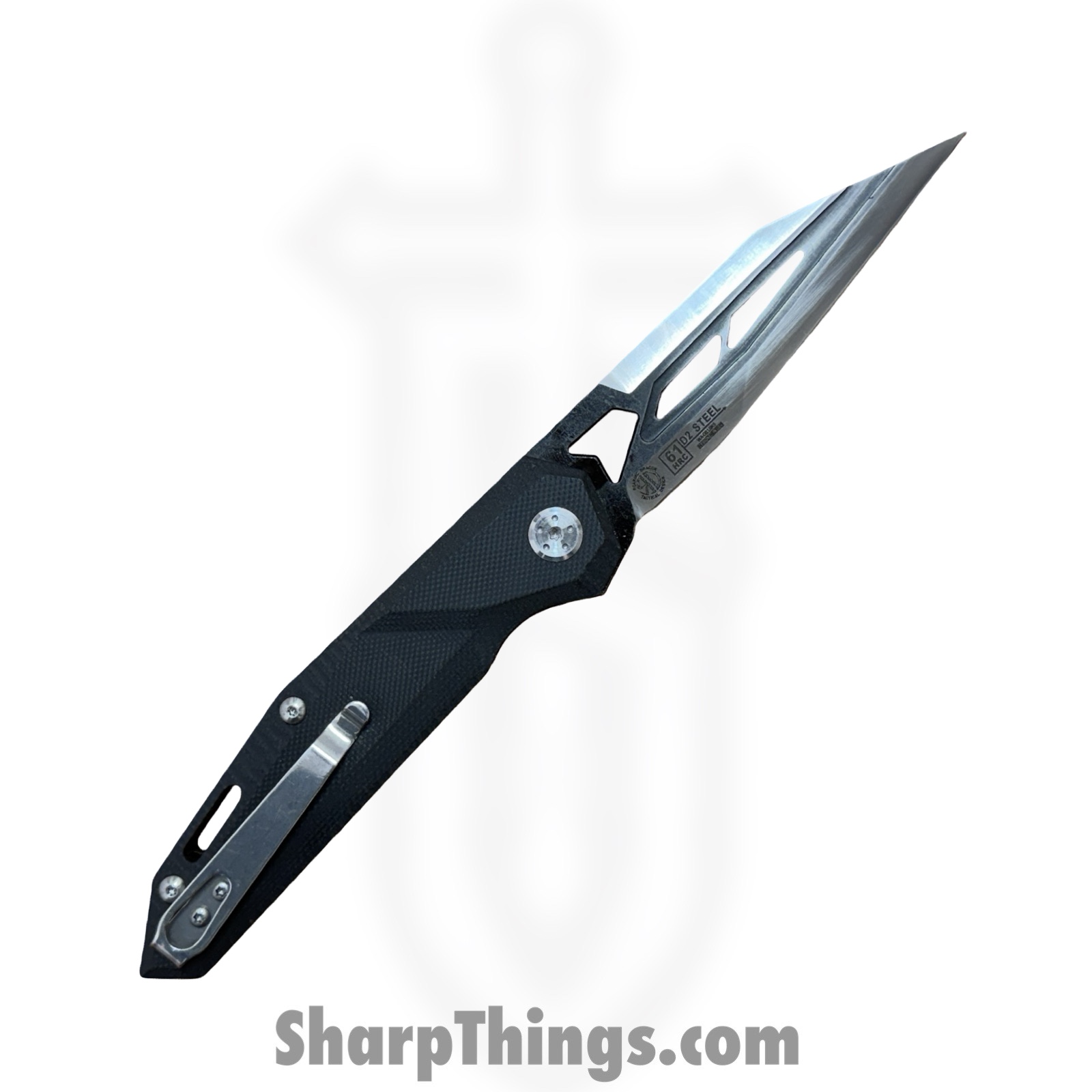 WithArmour - WA-081BKS - Hawk Eye - Folding Knife - D2 Two Tone Wharncliffe - G10 - Black - Image 2