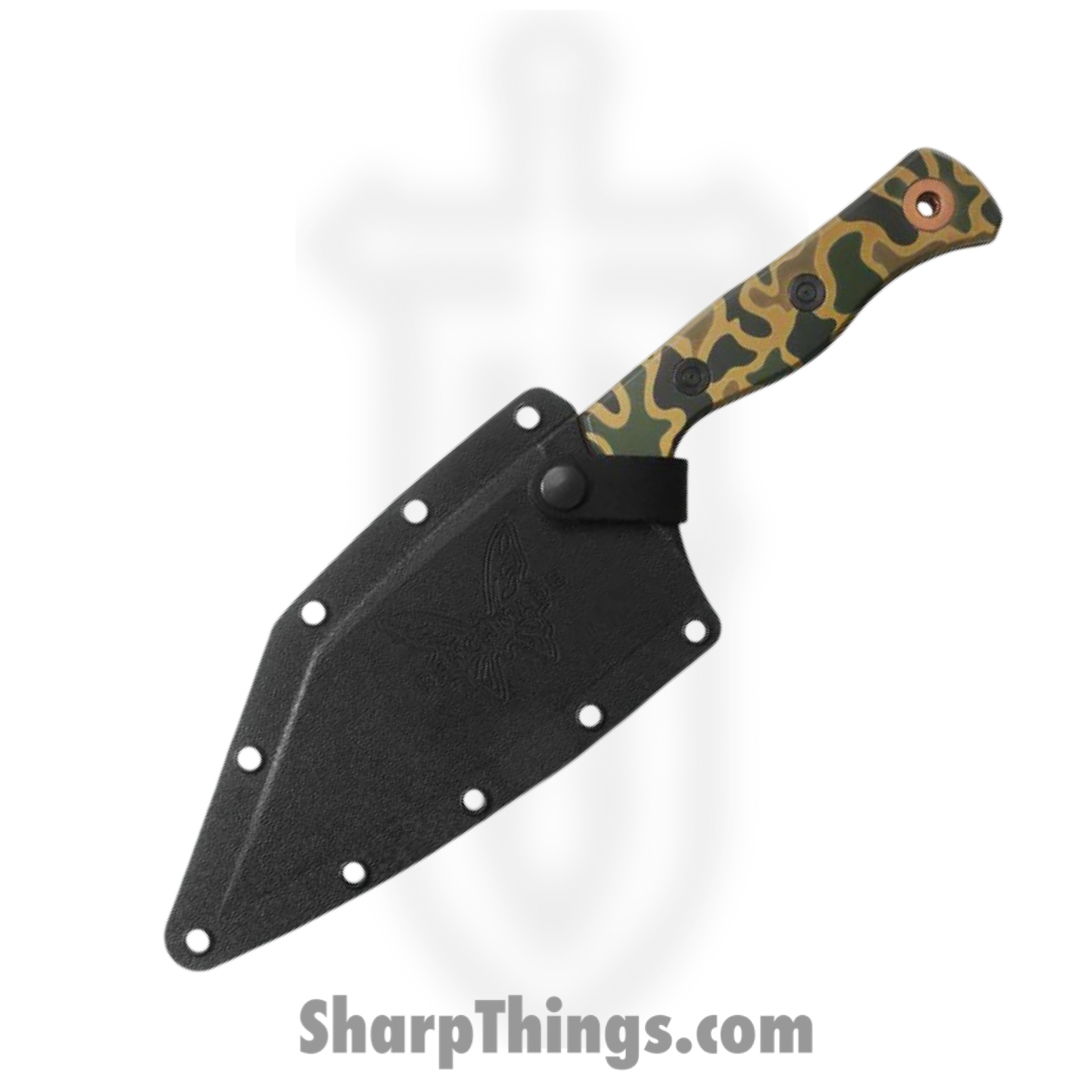 Benchmade - 4010FE-261 - Limited Edition Station Knife - Fixed Blade Knife - CPM 154 Coated Wharncliffe - Aluminum - Camo - Image 4