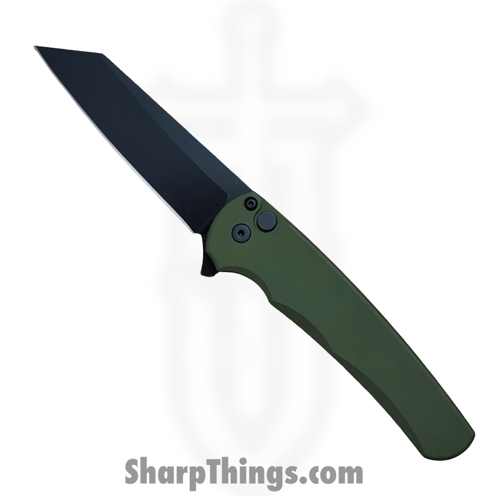 ProTech - 5403-Green - Malibu - Folding Knife - CPM MagnaCut DLC Reverse Tanto - Aluminum - Green