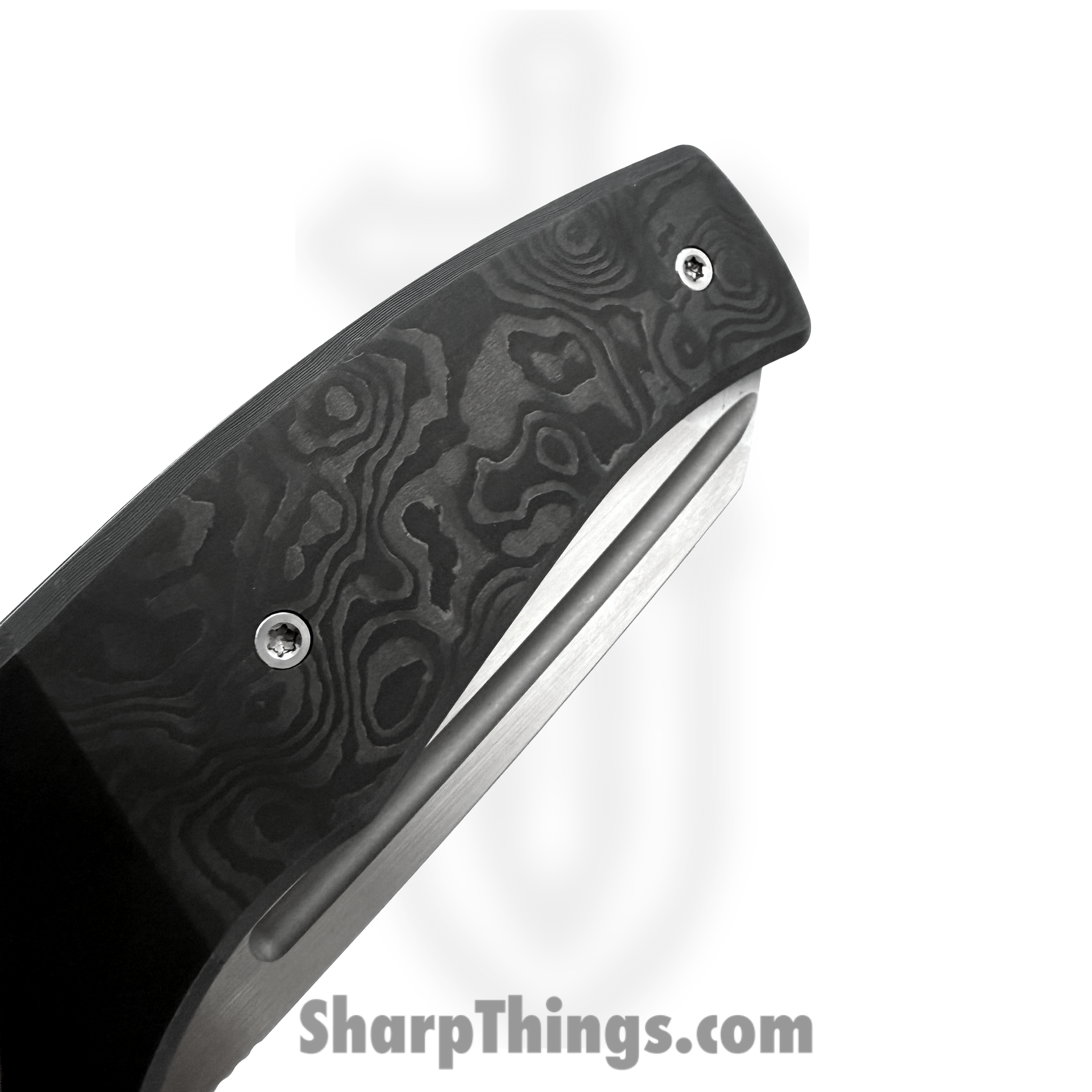 Beans Blades - BB-WarM-BD - Warrior Mini - Folding Knife - M390 Satin Tanto - Titanium - Black - Image 5
