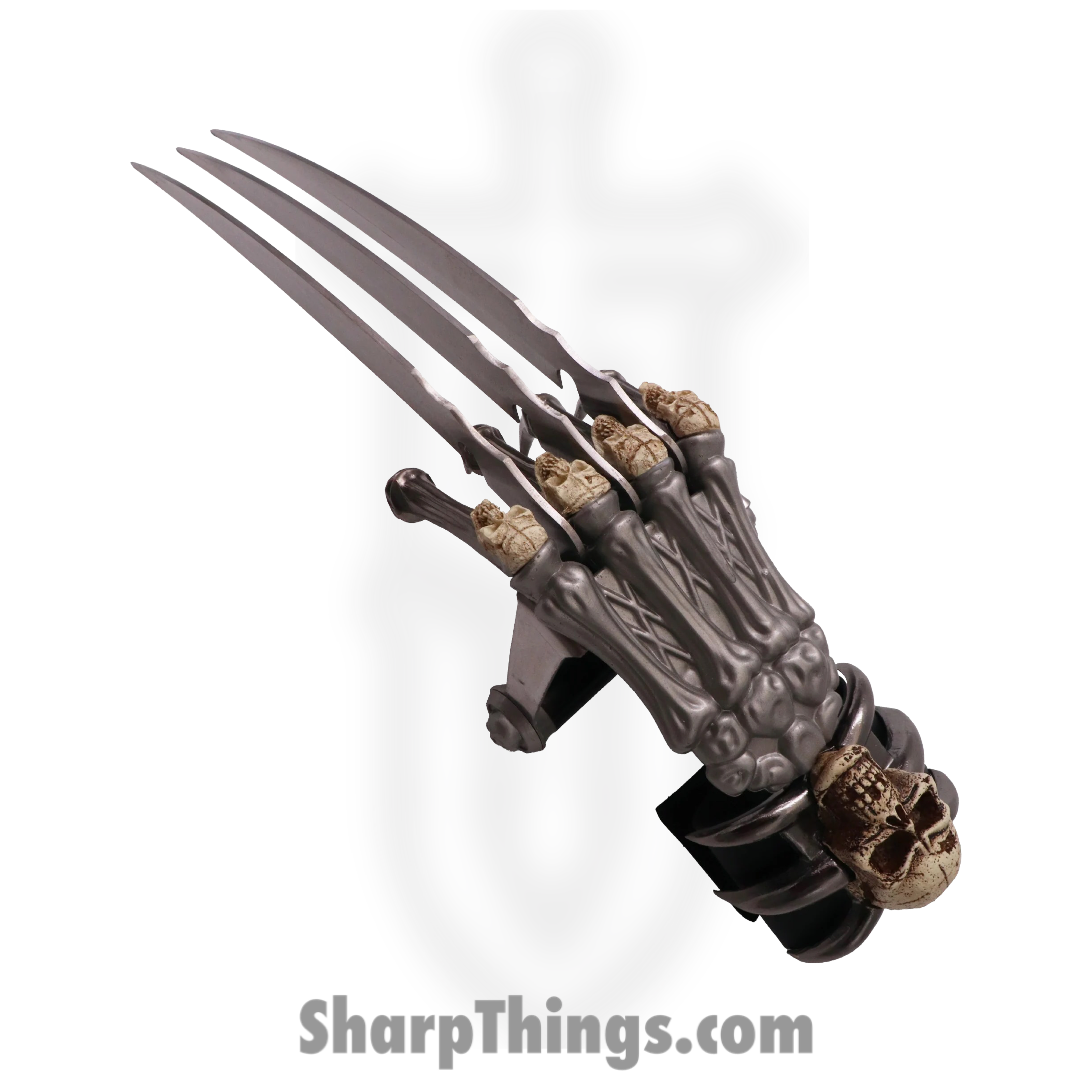 VOC - H-9005 - Skeleton Hand Claw - Stainless Satin - Metal - Silver