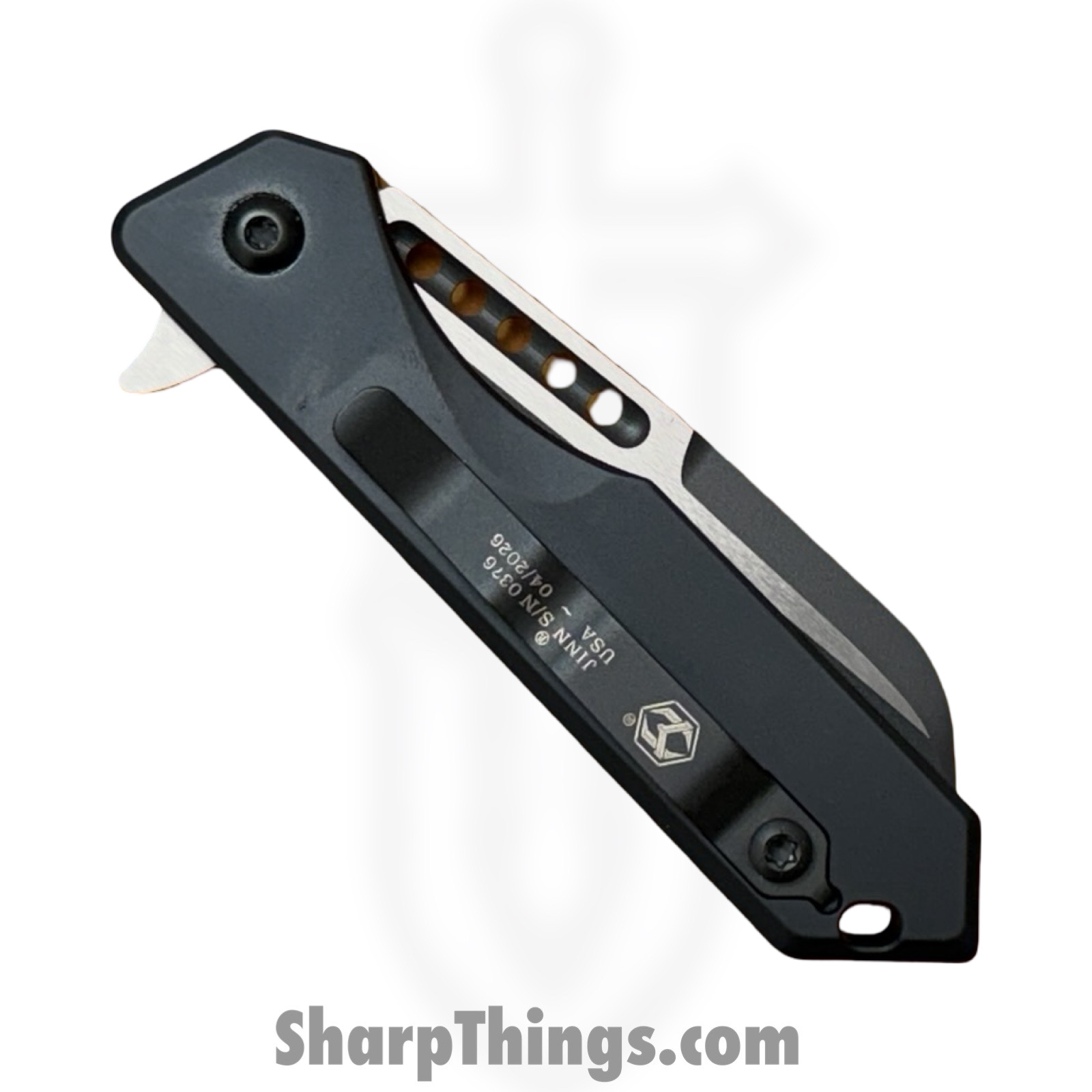 Heretic Knives - H213-10A-T - Jinn Manual - Folding Knife - CPM MagnaCut Two Tone Wharncliffe - Aluminum - Black - Image 5