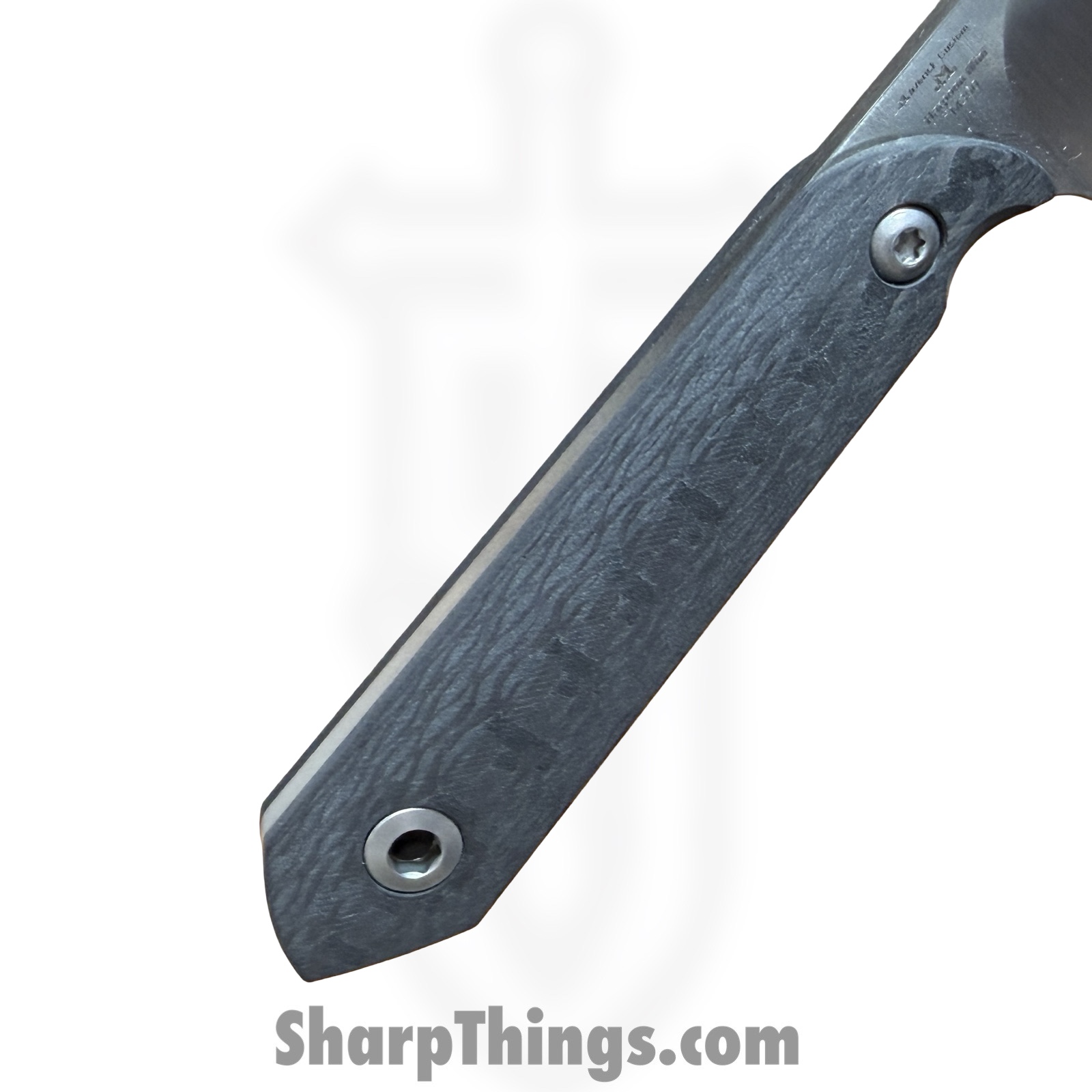 Kizer Cutlery - KI1040S8 - Mini Harpoon - Fixed Blade Knife - M390 Satin Clip Point - Carbon Fiber - Black - Image 8