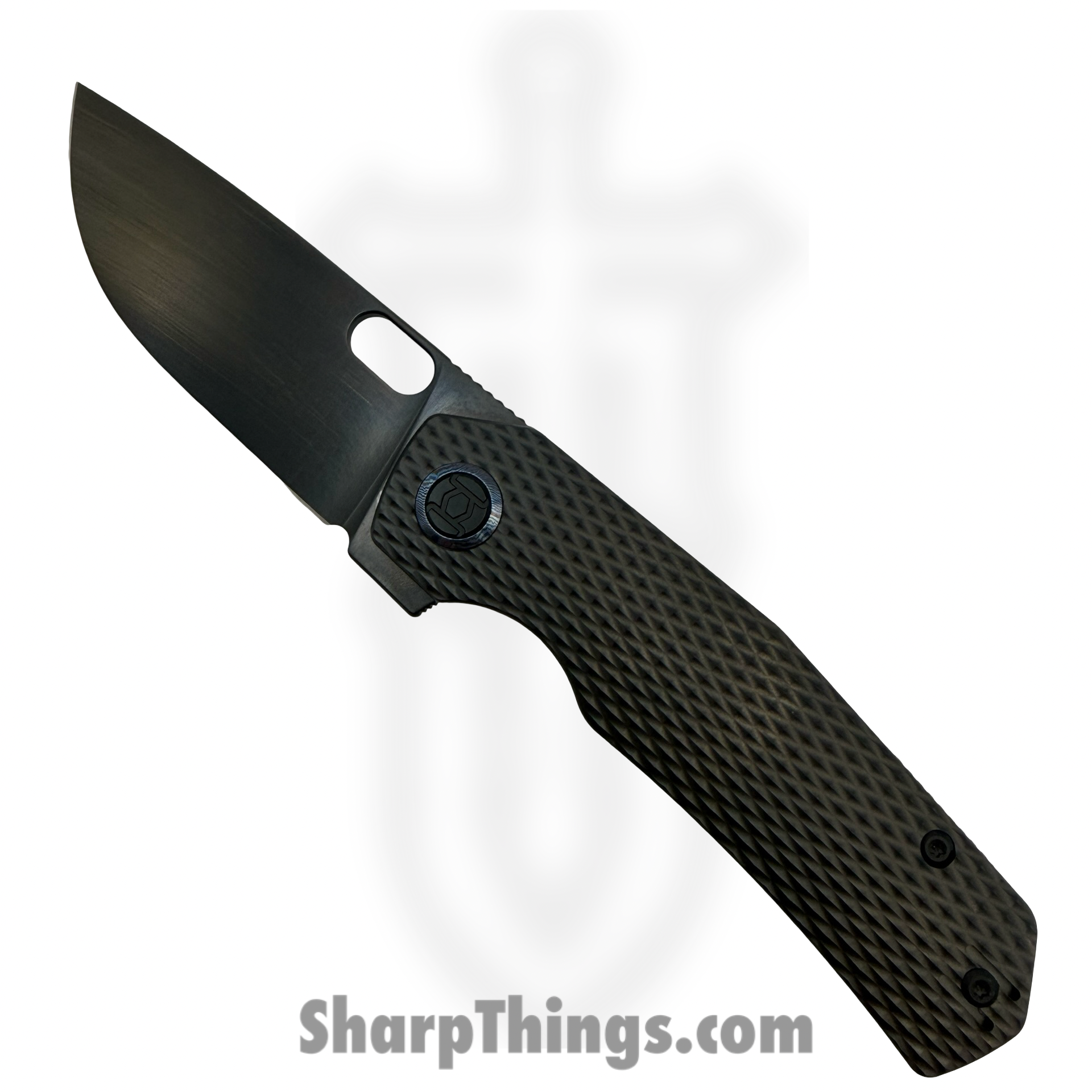 Kunwu - KUNK703LT4D - Tao III Framelock Blk DLC - Folding Knife - Vanax DLC Drop Point - Titanium - Black