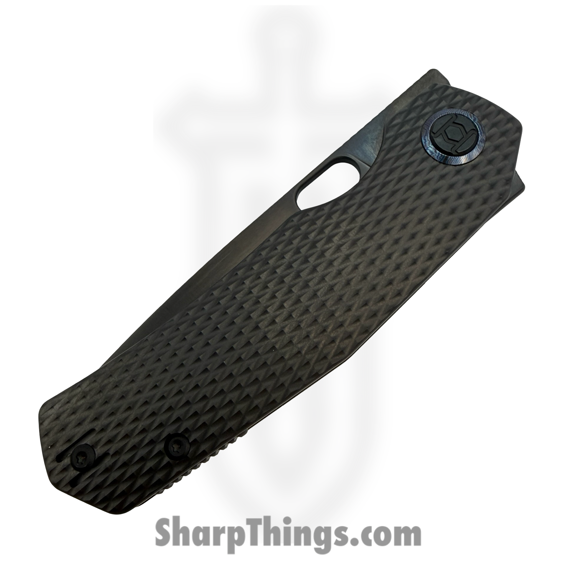 Kunwu - KUNK703LT4D - Tao III Framelock Blk DLC - Folding Knife - Vanax DLC Drop Point - Titanium - Black - Image 5