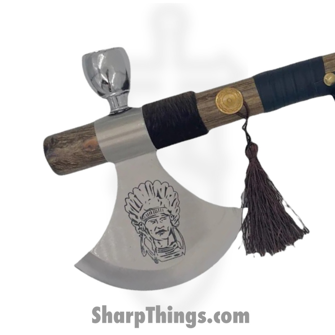 VOC - L-13 - Indian Axe - Stainless Satin Axe - Wood - Brown - Image 4