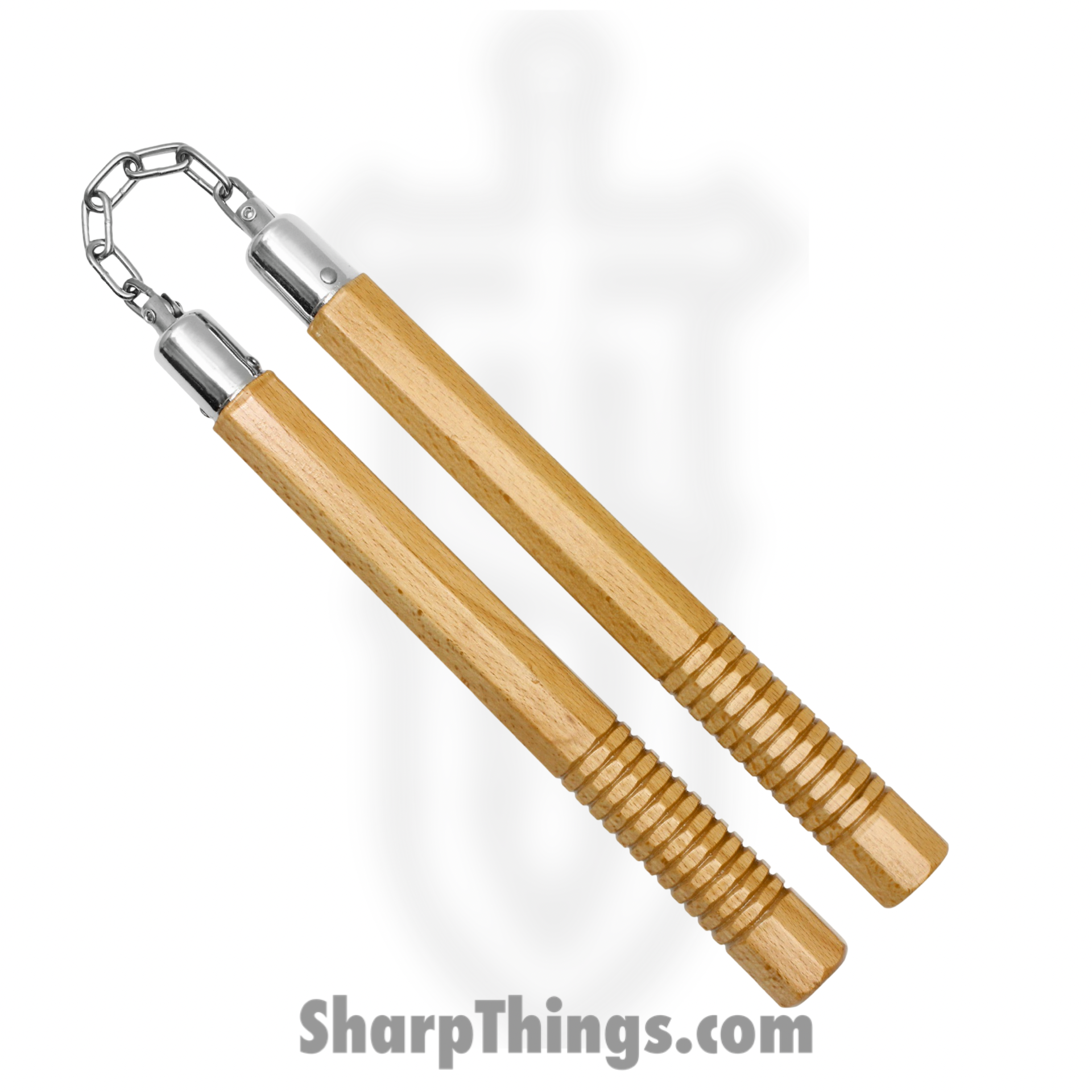 VOC - NC290 - 12" OCTAGON Nunchaku - Wood - Natural