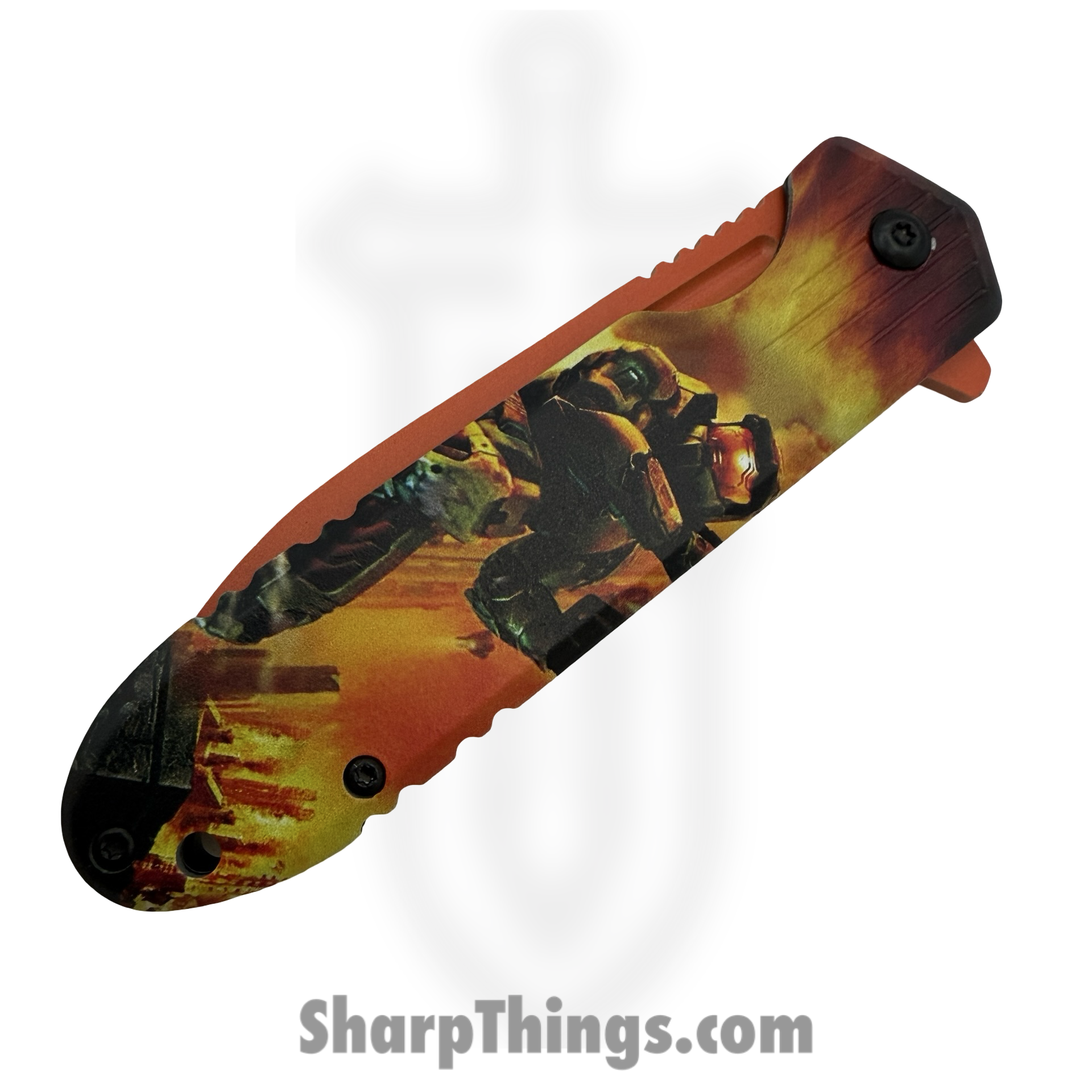 VOC - PF55F - Halo 4 - Assisted Open Knife - Stainless Coated Spear - Aluminum - Orange - Image 3