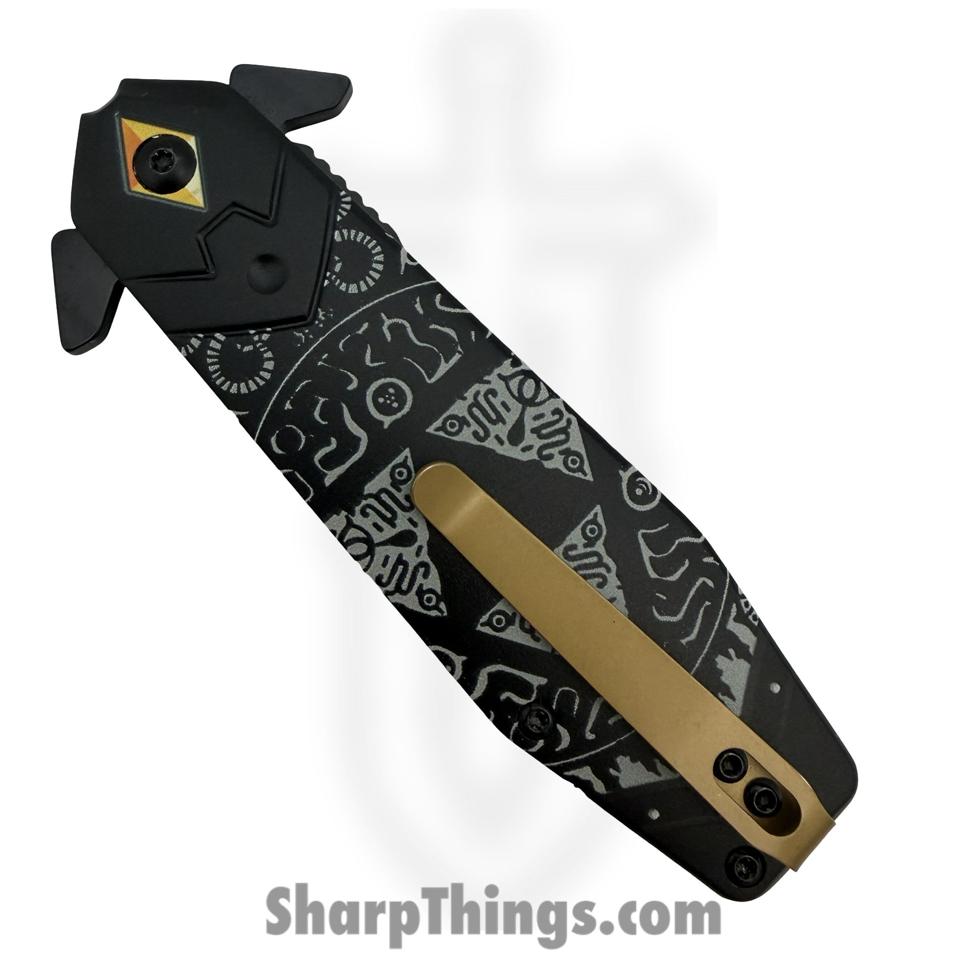 VOC - PF84 - Zelda - Assisted Open Knife - Stainless Coated Spear - Aluminum - Black/Green - Image 5