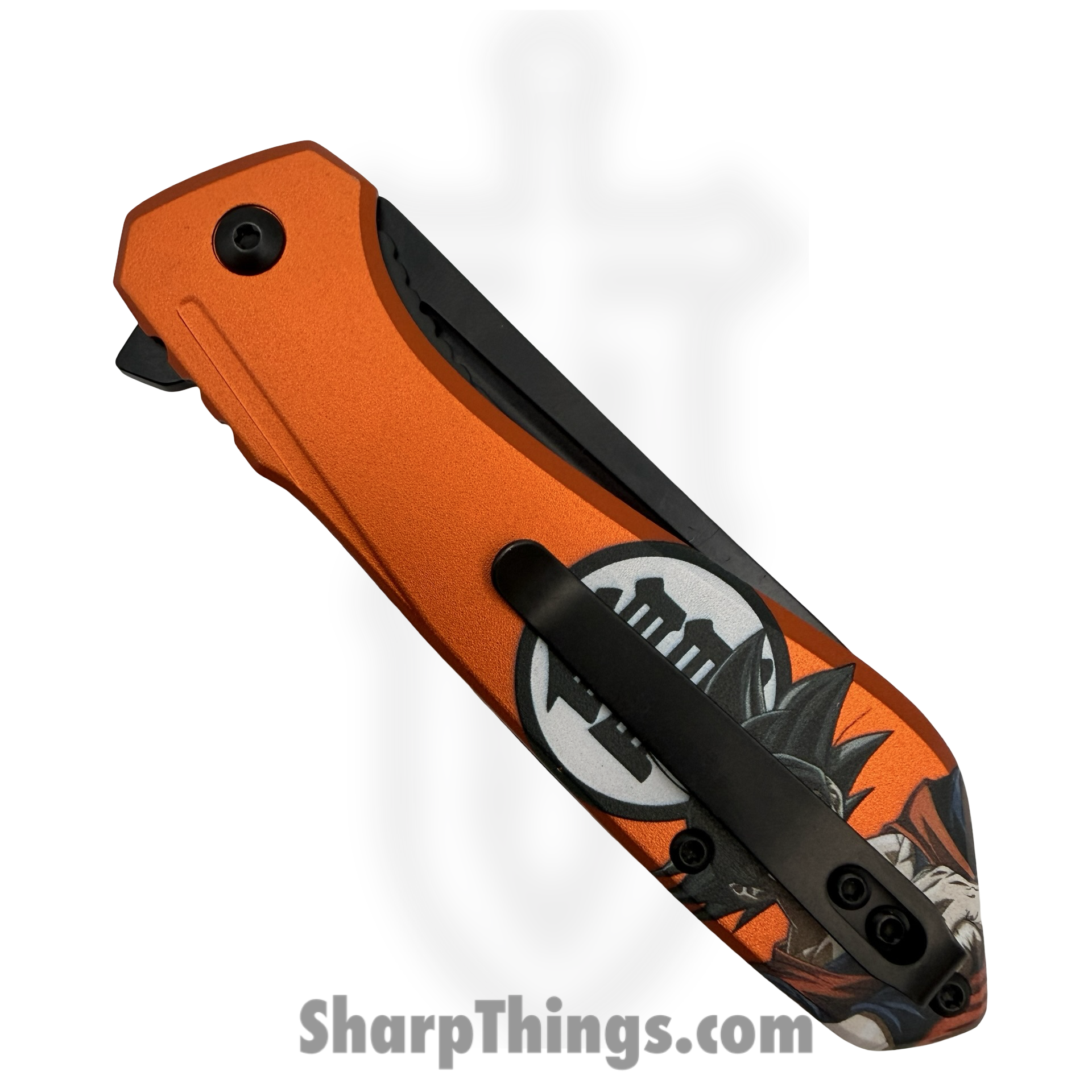 VOC - PF85E - GOKU - Assisted Open Knife - Stainless Coated Reverse Tanto - Aluminum - Orange - Image 4