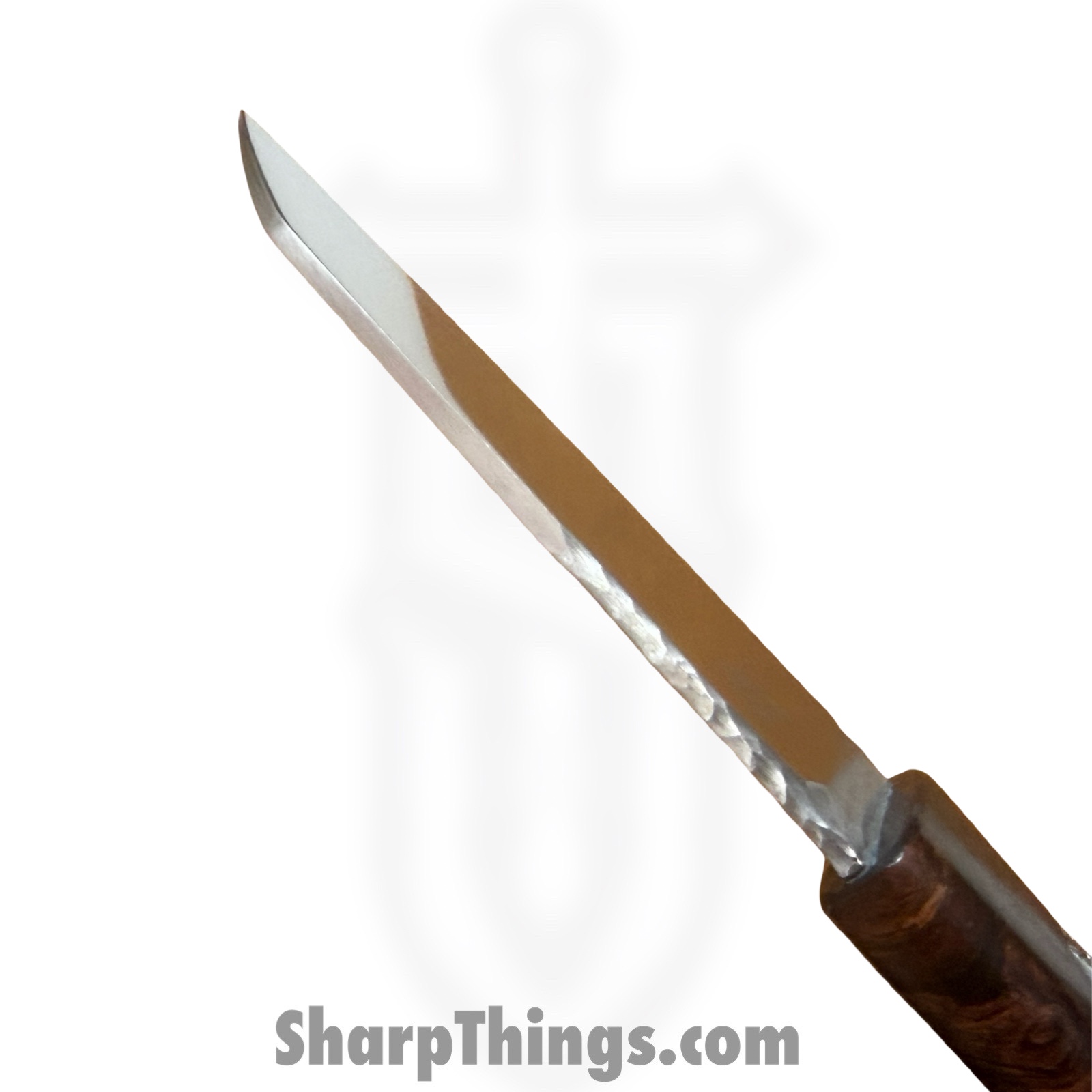 Lex Rex - SQ7838383 - Driftless Paring Knife - Fixed Blade Knife - Nitro-V Satin Reverse Tanto - Burl Wood Epoxy Resin - Multi - Image 6