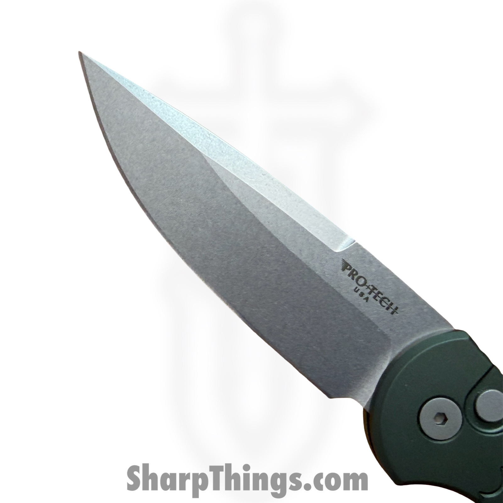 ProTech - TR-3 X1 SW Green - Tactical Response 3 - Automatic Knife - 154CM Stonewash Drop Point - Aluminum - Green - Image 5