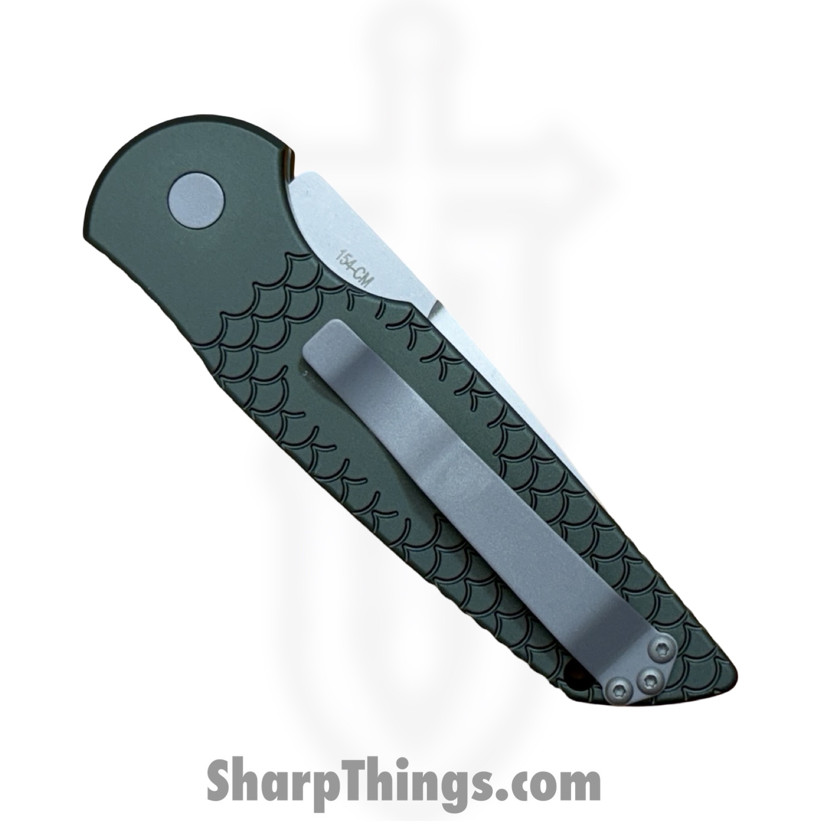 ProTech - TR-3 X1 SW Green - Tactical Response 3 - Automatic Knife - 154CM Stonewash Drop Point - Aluminum - Green - Image 4