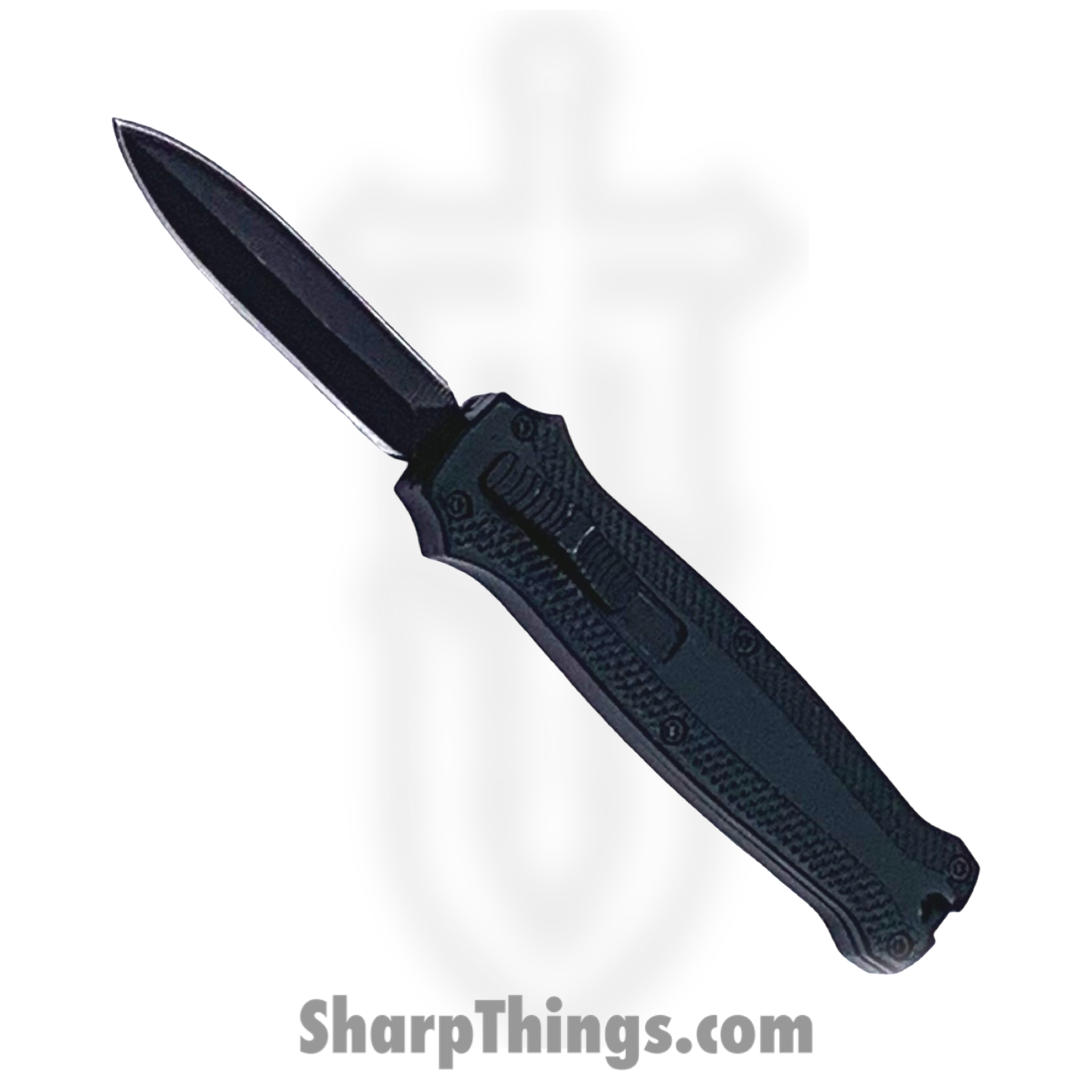 Atomic Knives - WNS-A705-BK - Micro Cali 2 - OTF Auto - D2 Coated Dagger - Aluminum - Black