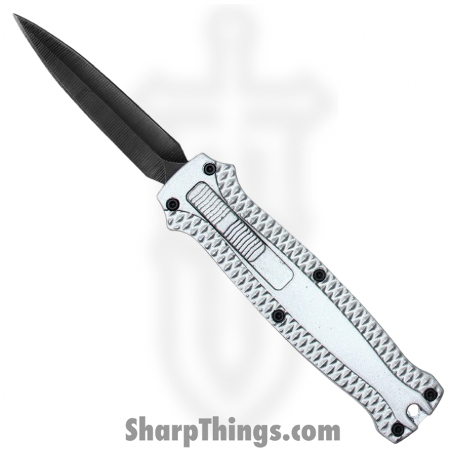 Atomic Knives - WNS-A705-SL - Micro Cali 2 - OTF Auto - D2 Coated Dagger - Aluminum - Silver