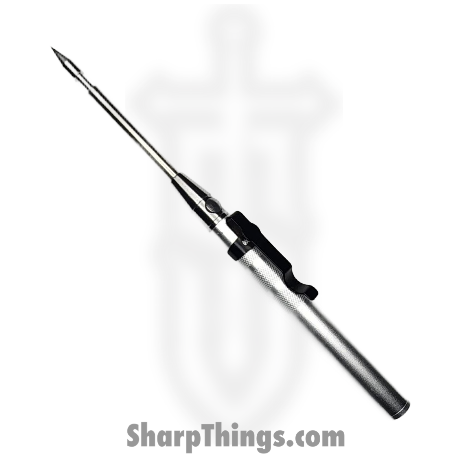 Atomic Knives - WNS-AT25-GY - Guard Father Automatic OTF Icepick - OTF Auto - D2 Satin Spike - Aluminum - Grey