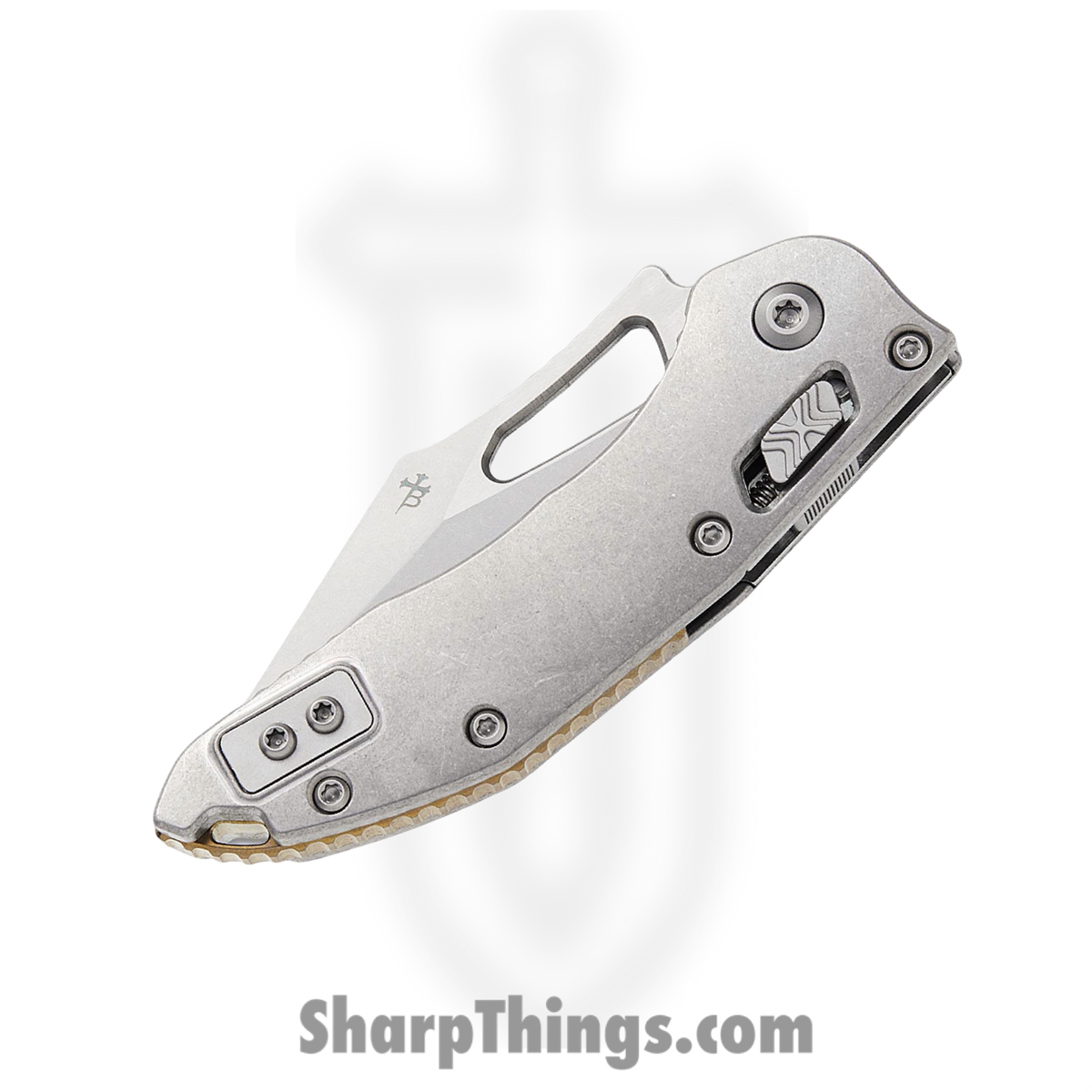 Microtech - 169MRL-10MS1 - Mini Stitch - Folding Knife - M390MK Stonewash Spear Point - Slab Titanium - Silver Bronze - Image 3