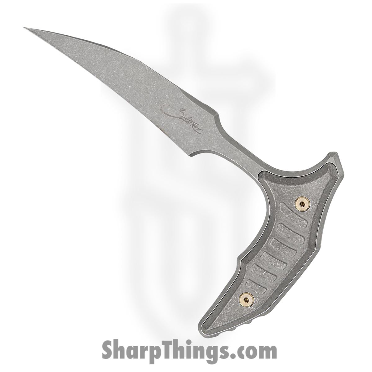 Microtech - 218-10APMS1 - BEE - Fixed Blade Knife - 440C SS Apocalyptic Wharncliffe - Milled Titanium - Apocalyptic - Image 2