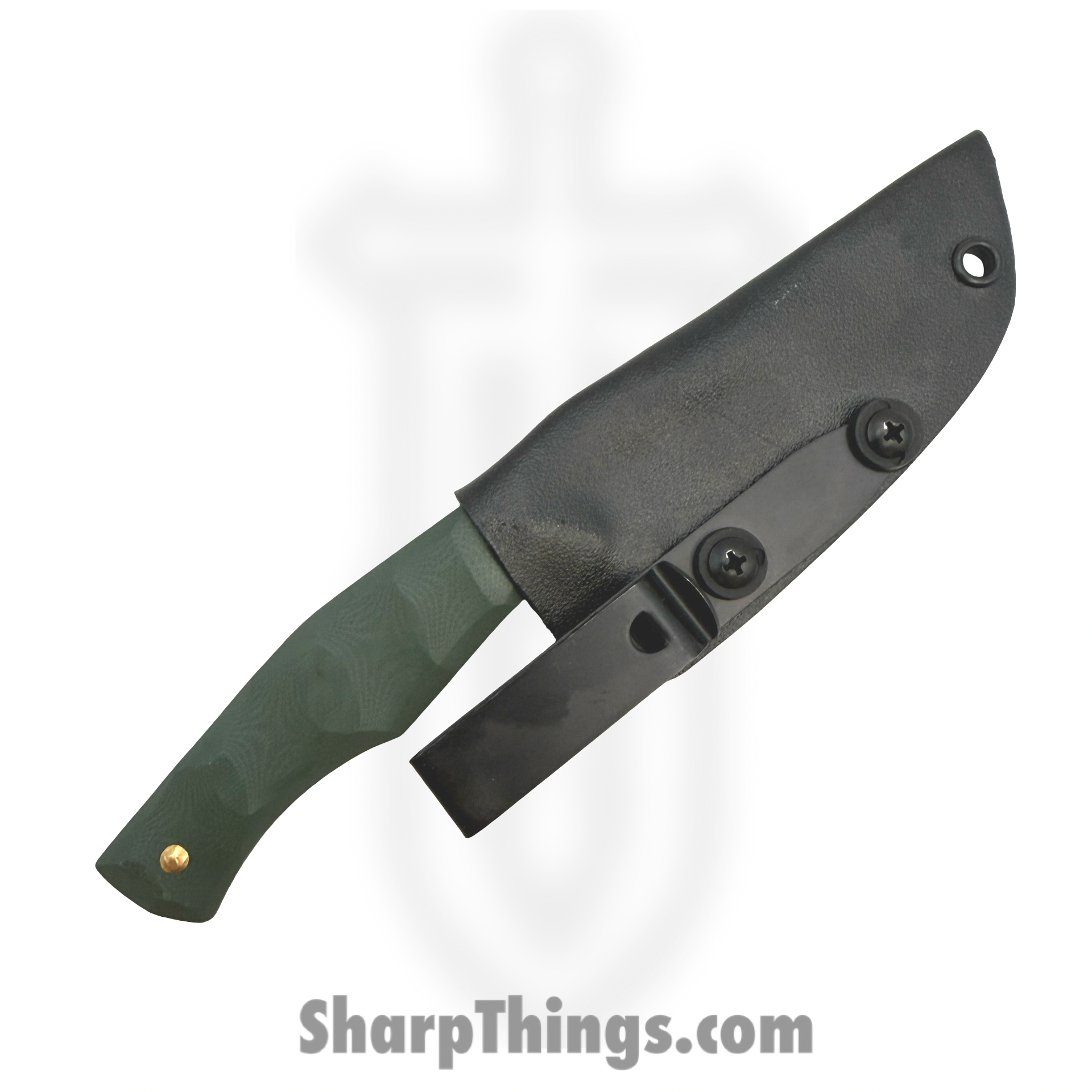 310 Forge - 310NINO0610A - El Nino Custom (Clip) - Fixed Blade Knife - 80crv2 Two Tone Drop Point - G10 - Green - Image 2