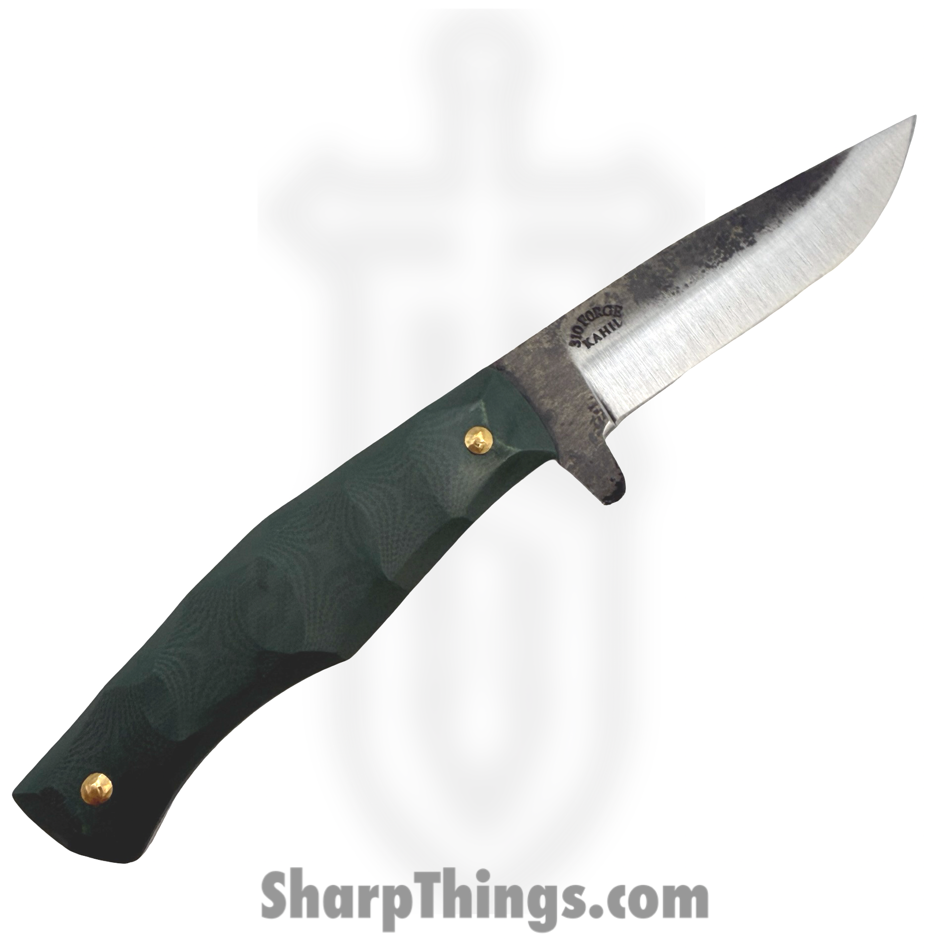 310 Forge - 310NINO0610A - El Nino Custom (Clip) - Fixed Blade Knife - 80crv2 Two Tone Drop Point - G10 - Green - Image 4