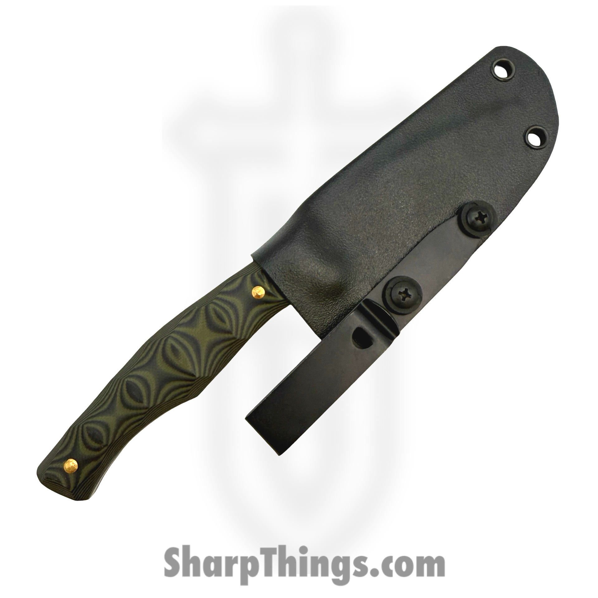 310 Forge - 310NINO0610B - El Nino Custom (Clip) - Fixed Blade Knife - 80crv2 Two Tone Drop Point - G10 - Green|Black - Image 3