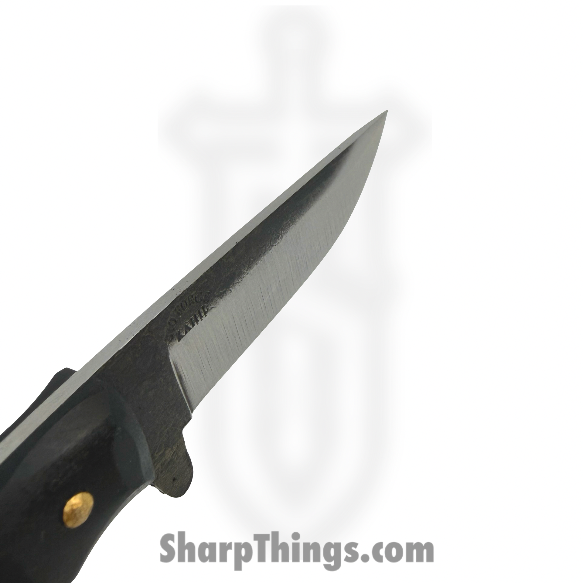 310 Forge - 310NINO0610D - El Nino Custom (Leather) - Fixed Blade Knife - 80crv2 Two Tone Drop Point - G10 - Black - Image 4