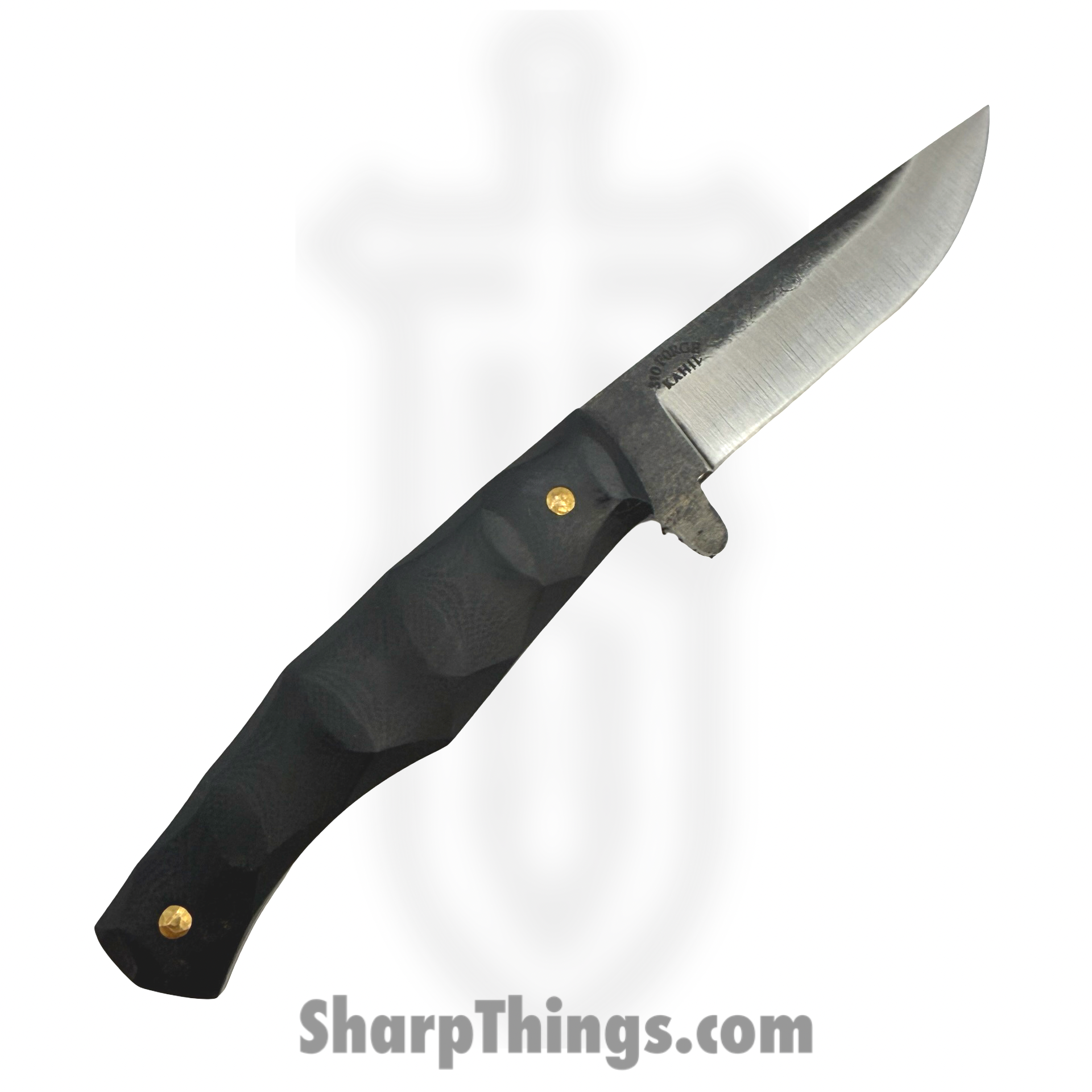 310 Forge - 310NINO0610D - El Nino Custom (Leather) - Fixed Blade Knife - 80crv2 Two Tone Drop Point - G10 - Black - Image 3