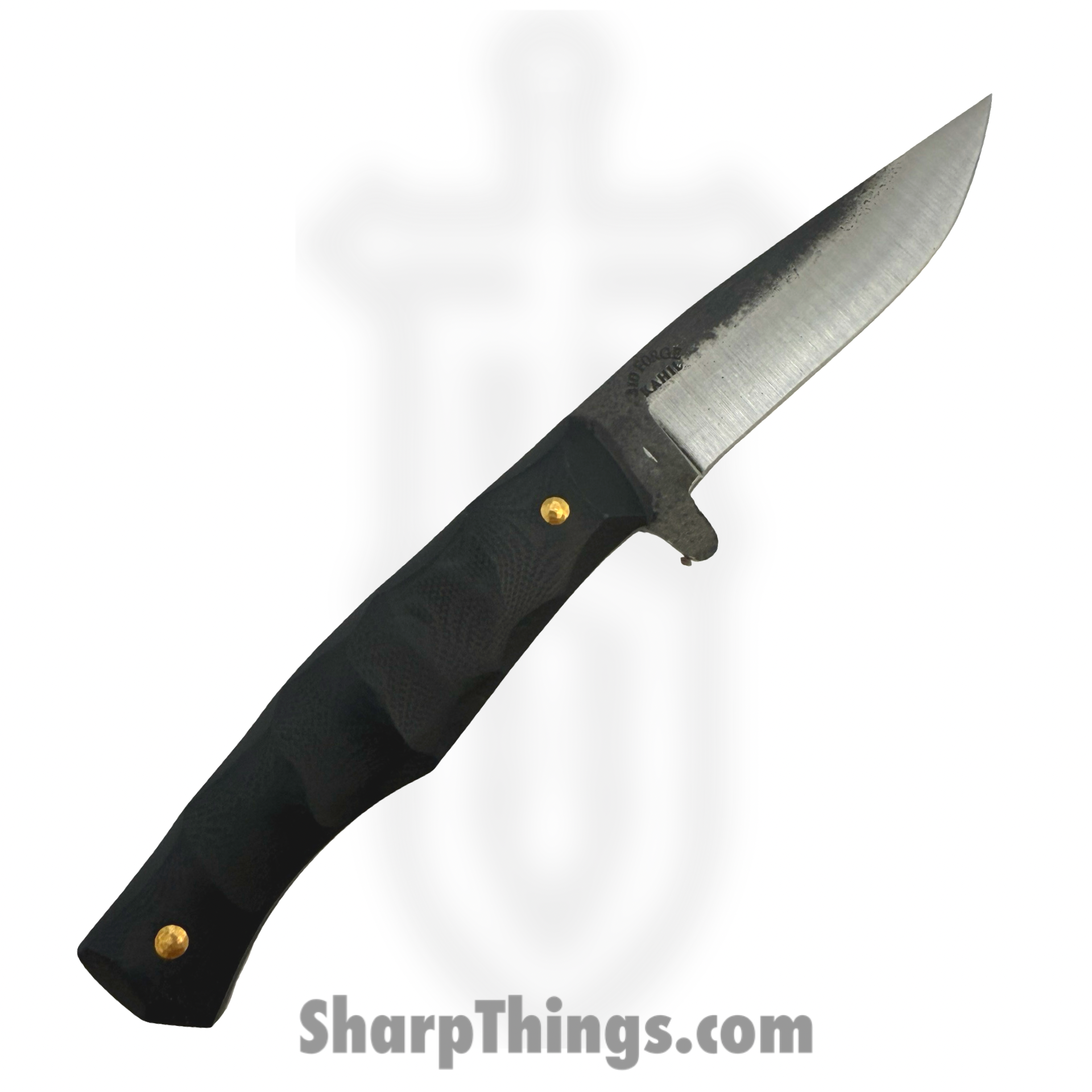 310 Forge - 310NINO0610E - El Nino Custom (Clip) - Fixed Blade Knife - 80crv2 Two Tone Drop Point - G10 - Black - Image 3