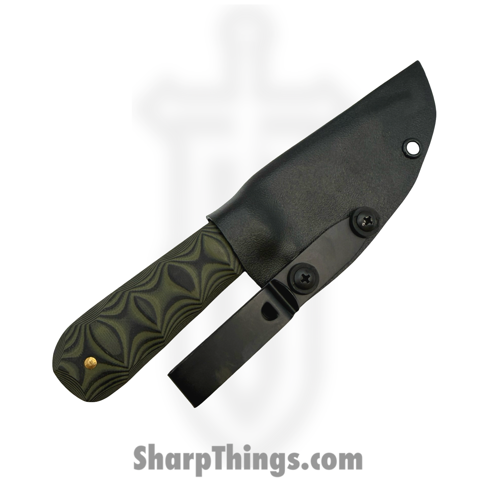 310 Forge - 310WEND0610B - Wendigo Custom (Clip) - Fixed Blade Knife - 52100 HC Two Tone Drop Point - G10 - Green|Black - Image 3