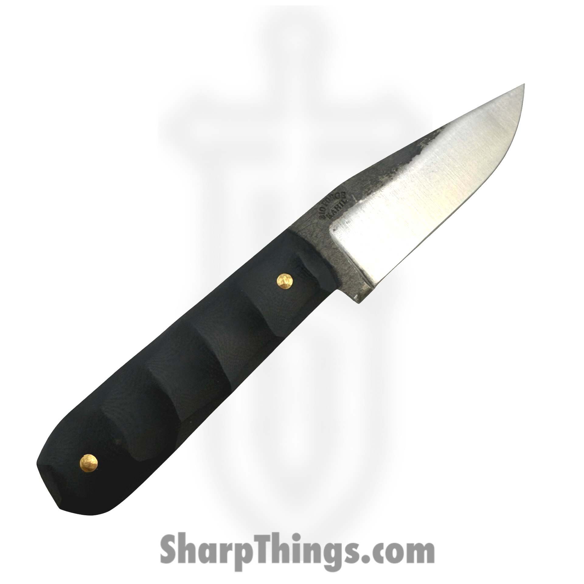 310 Forge - 310WEND0610D - Wendigo Custom (Clip) - Fixed Blade Knife - 52100 HC Two Tone Drop Point - G10 - Black - Image 5