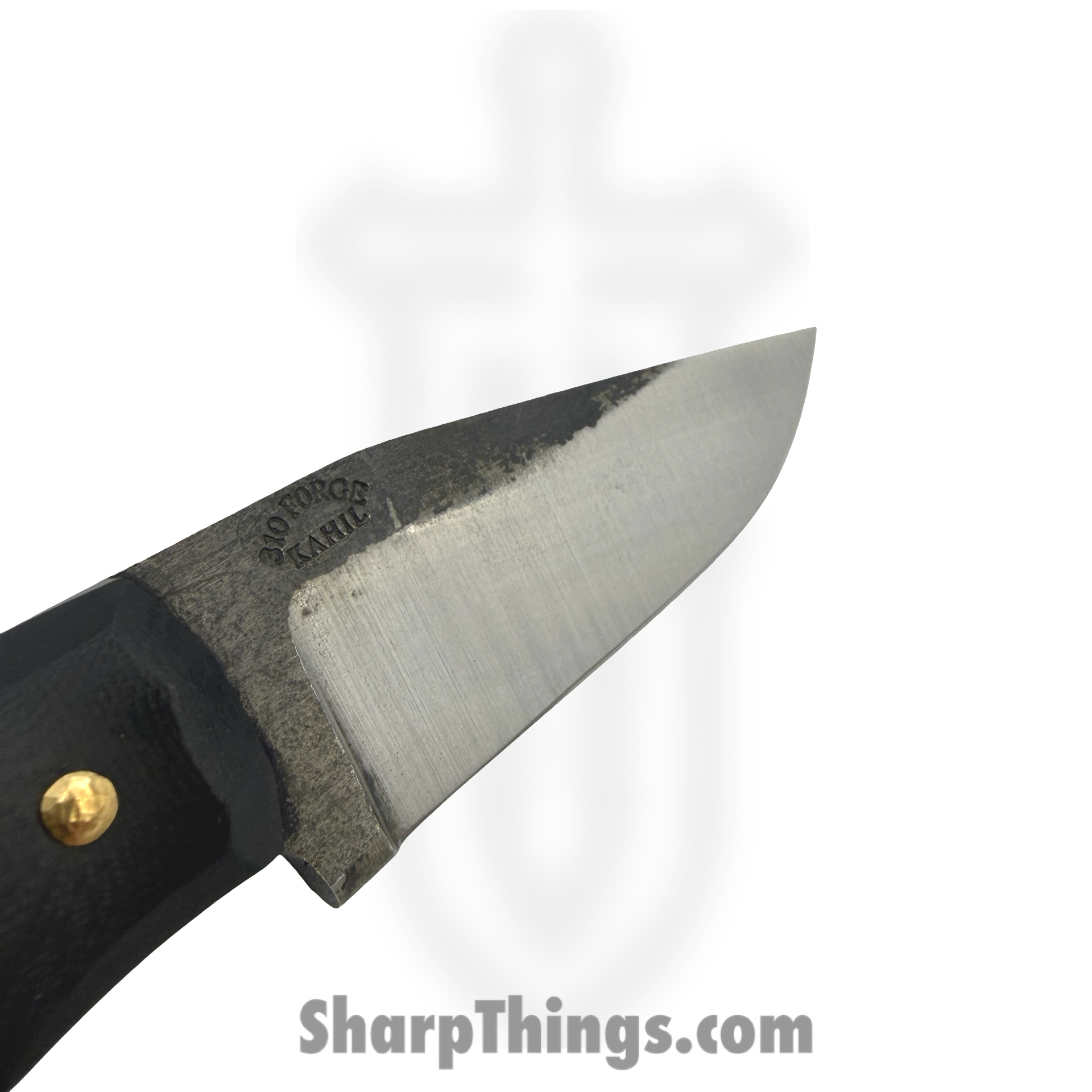 310 Forge - 310WEND0610D - Wendigo Custom (Clip) - Fixed Blade Knife - 52100 HC Two Tone Drop Point - G10 - Black - Image 4