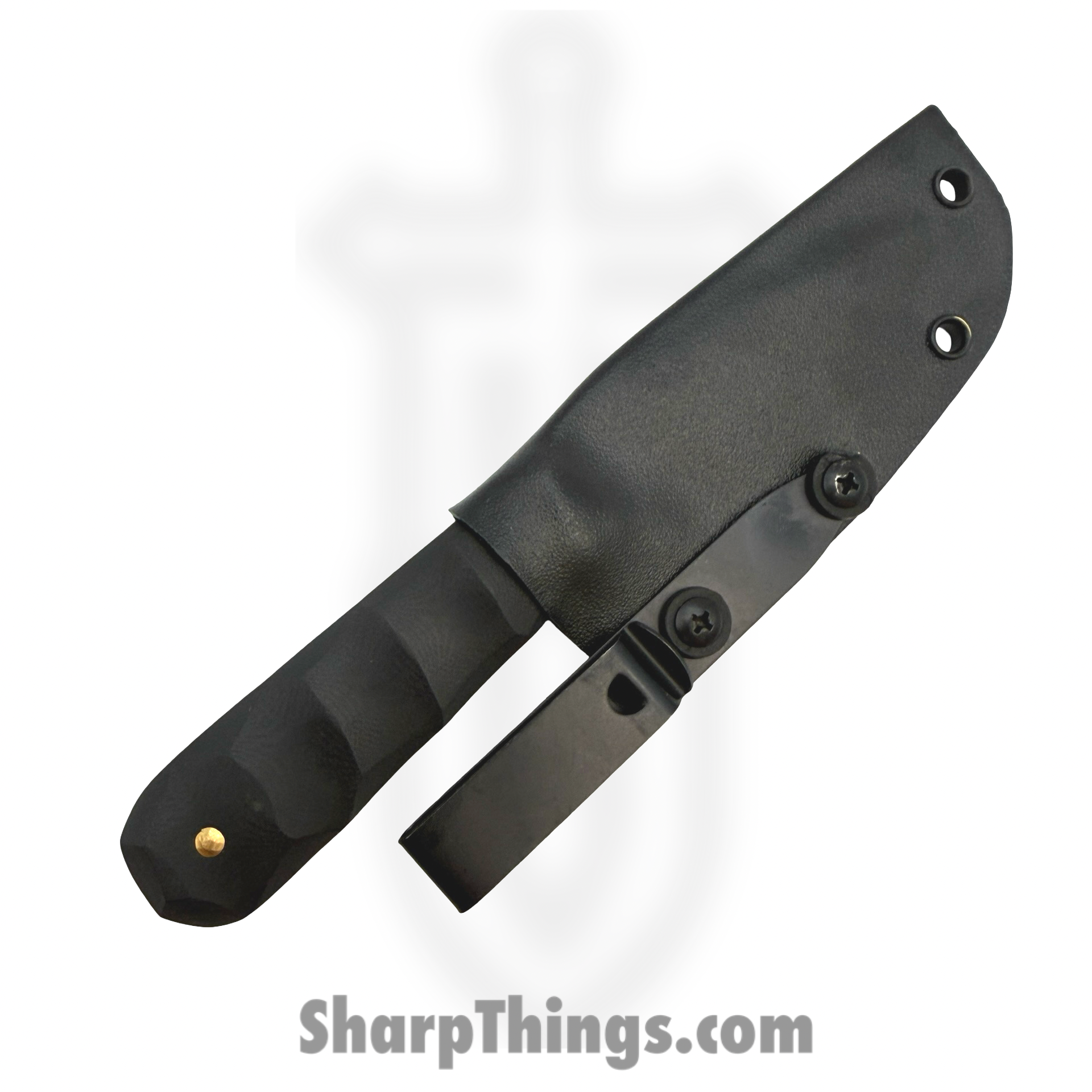 310 Forge - 310WEND0610D - Wendigo Custom (Clip) - Fixed Blade Knife - 52100 HC Two Tone Drop Point - G10 - Black - Image 3