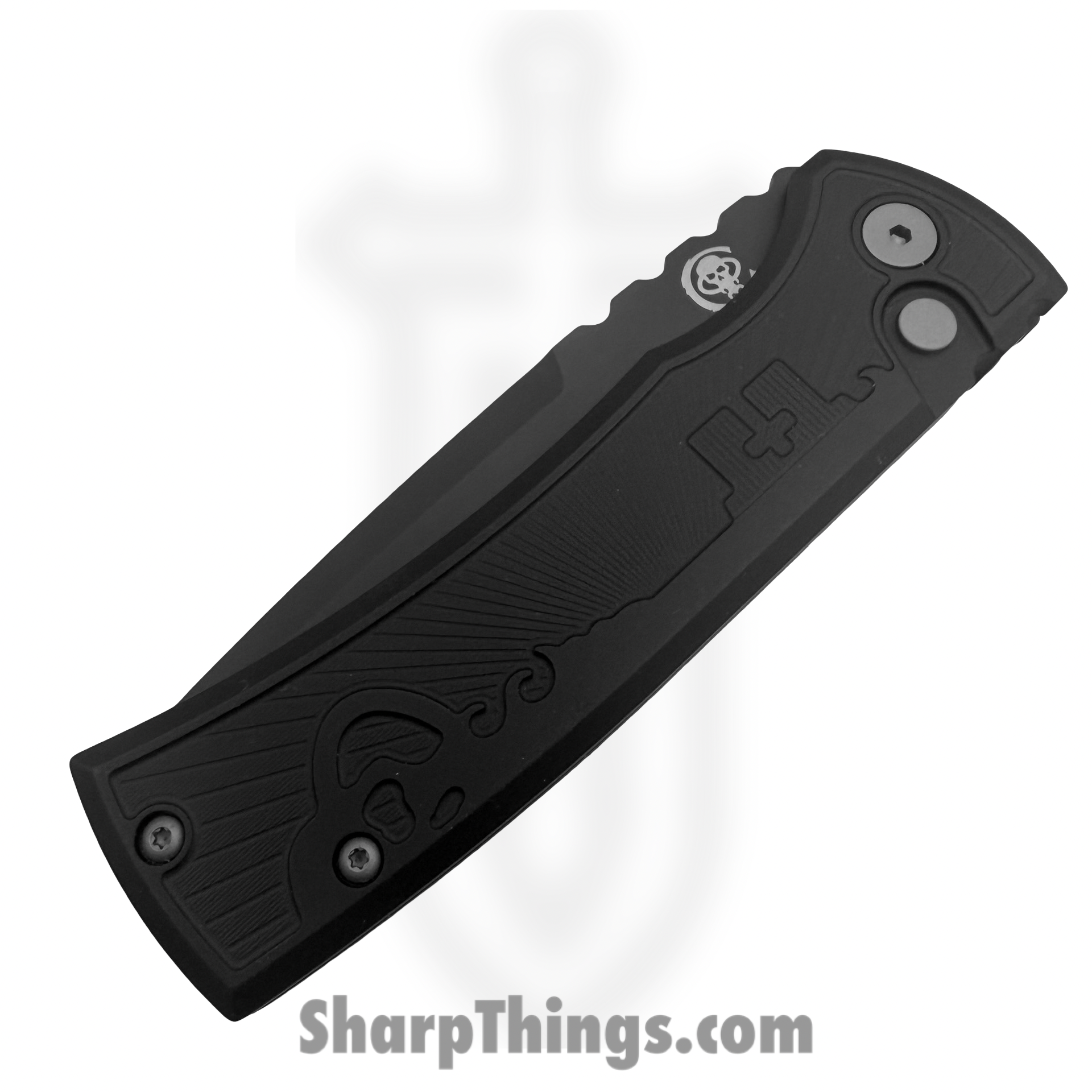 Chaves Knives - CKPTBKSW - Pro-Tech X Chaves Redencion 229 - Automatic Knife - CPM S35VN Black Drop Point - "Key" Milled Aluminum - Black - Image 3