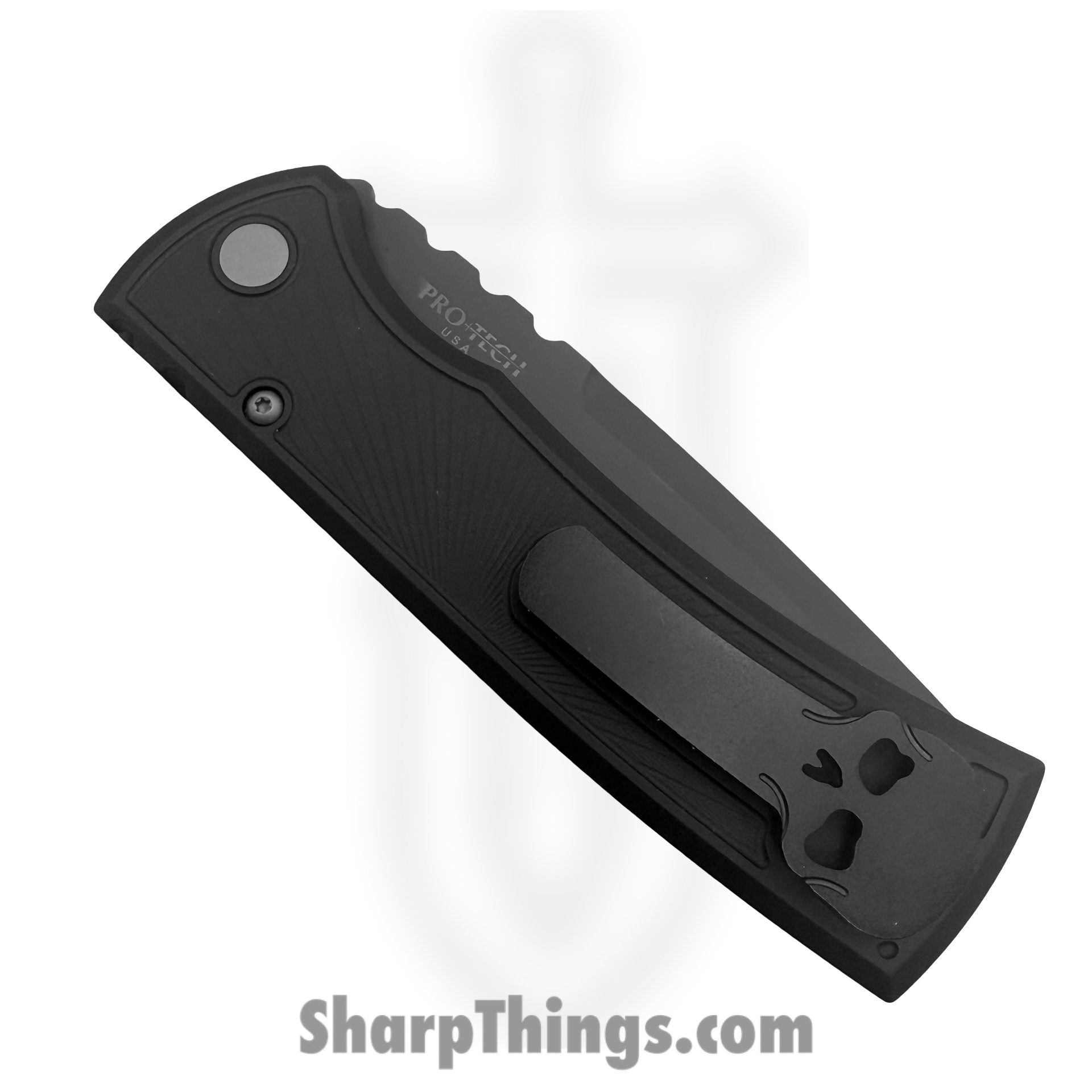 Chaves Knives - CKPTBKSW - Pro-Tech X Chaves Redencion 229 - Automatic Knife - CPM S35VN Black Drop Point - "Key" Milled Aluminum - Black - Image 4