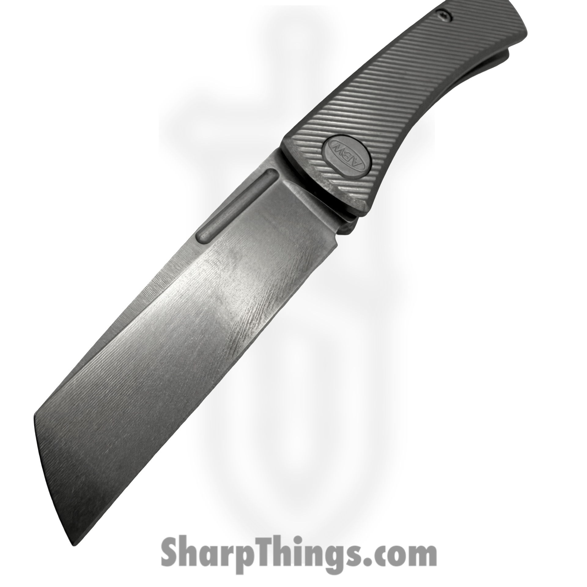 ABW - ABW-SJ-TI-45 - Slip Joint - Folding Knife - CPM MagnaCut Stonewash Cleaver - 45 Degree Pattern Titanium - Natural - Image 5