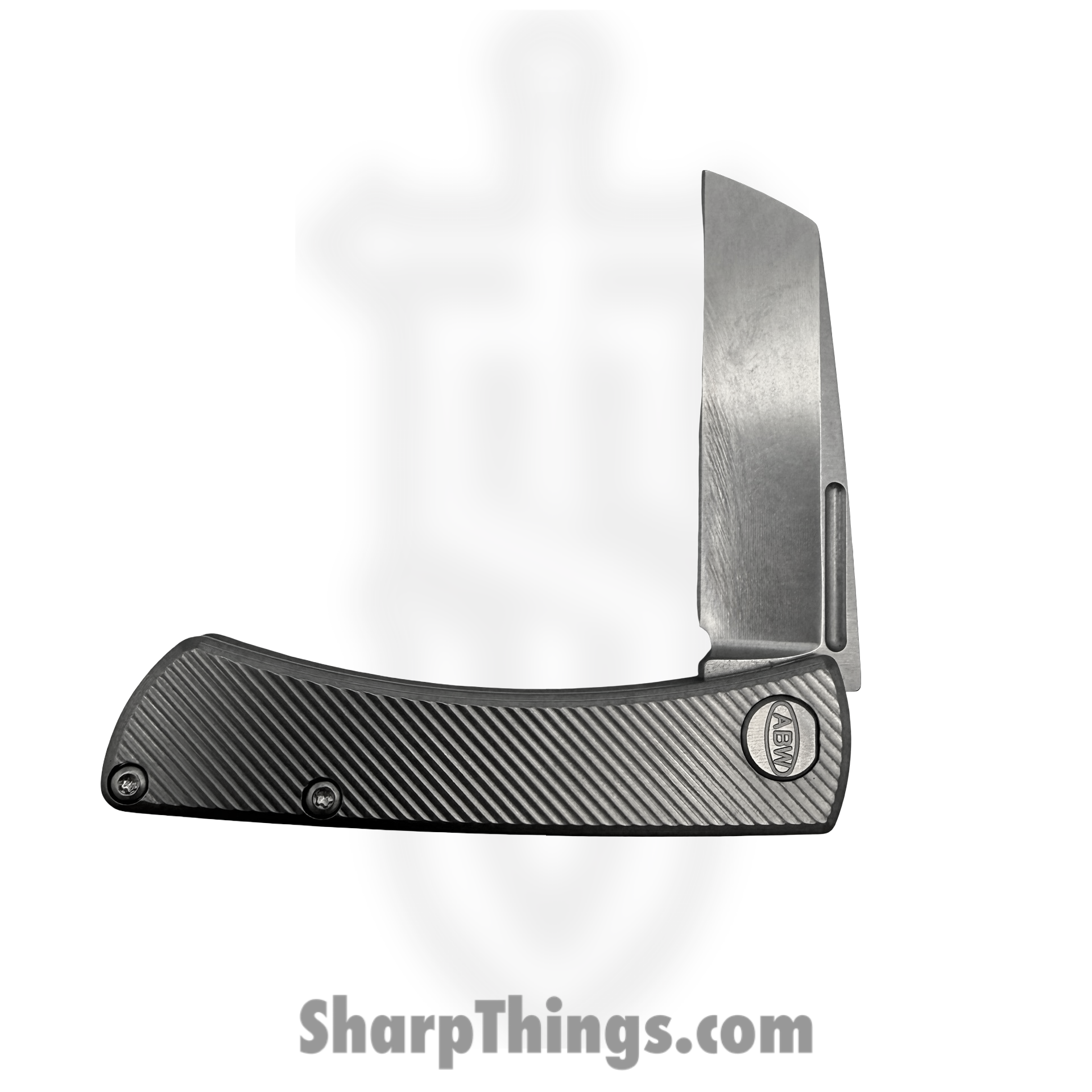 ABW - ABW-SJ-TI-45 - Slip Joint - Folding Knife - CPM MagnaCut Stonewash Cleaver - 45 Degree Pattern Titanium - Natural - Image 4