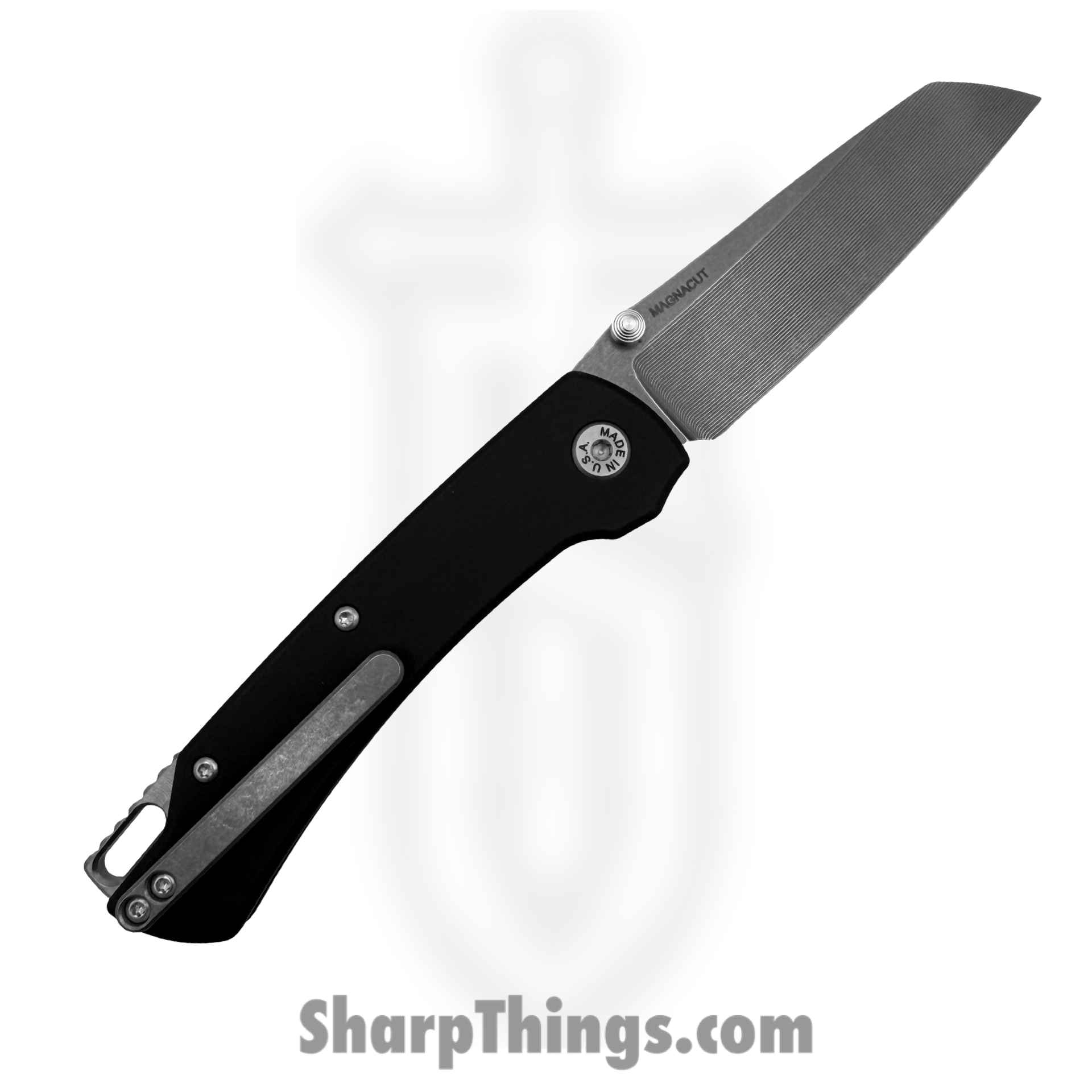 ABW - ABW-M3-AL-BK - Model 3 - Folding Knife - CPM MagnaCut Stonewash Sheepsfoot - Anodized Aluminum - Black - Image 2